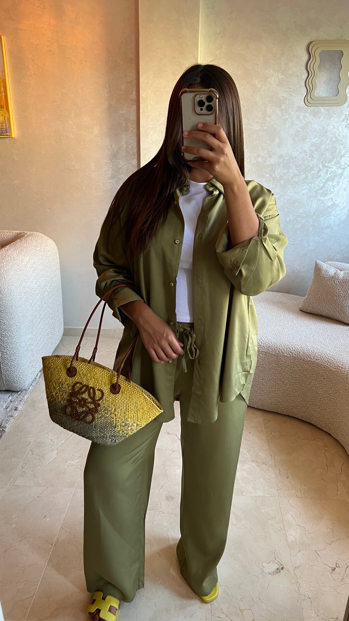Ensemble vert en lyocell