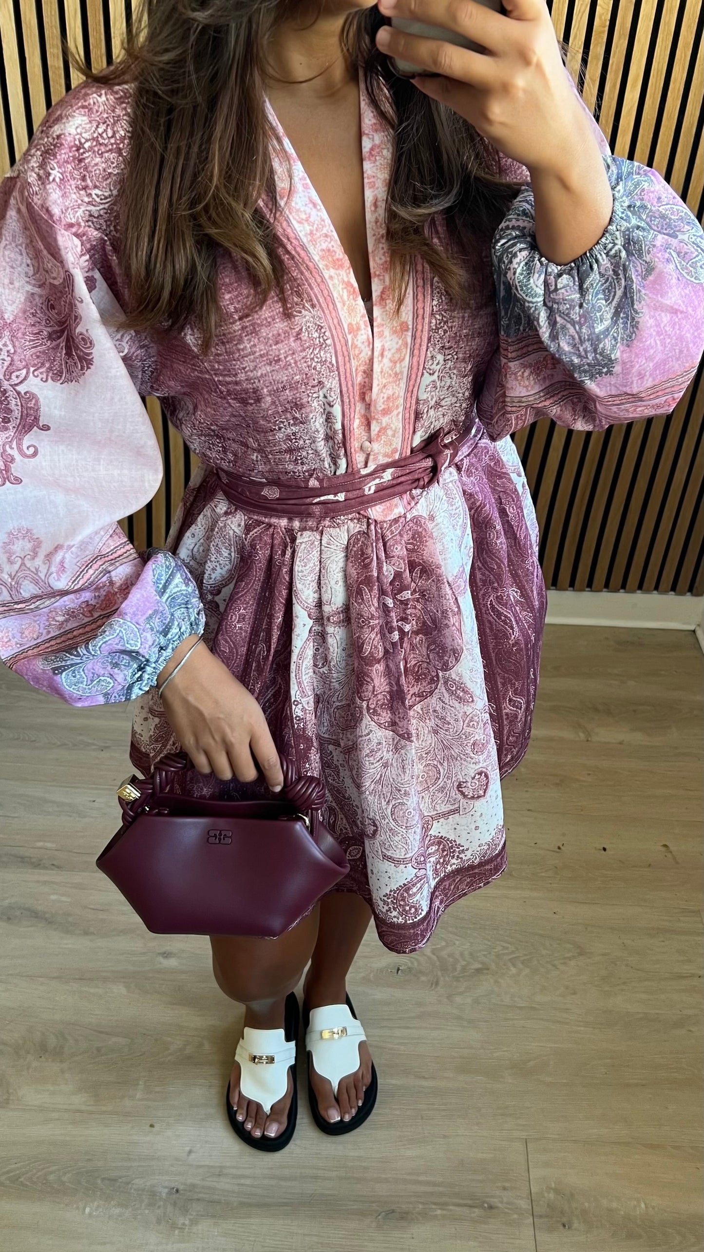 Robe courte à motifs