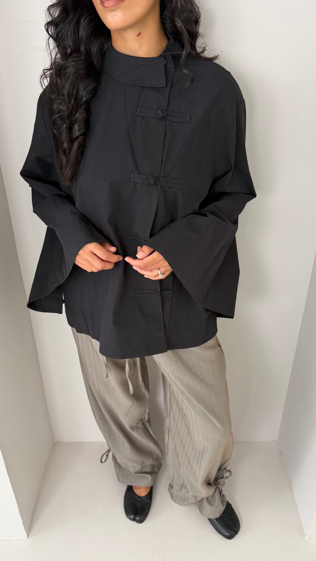 Chemise Shanghai oversize noir