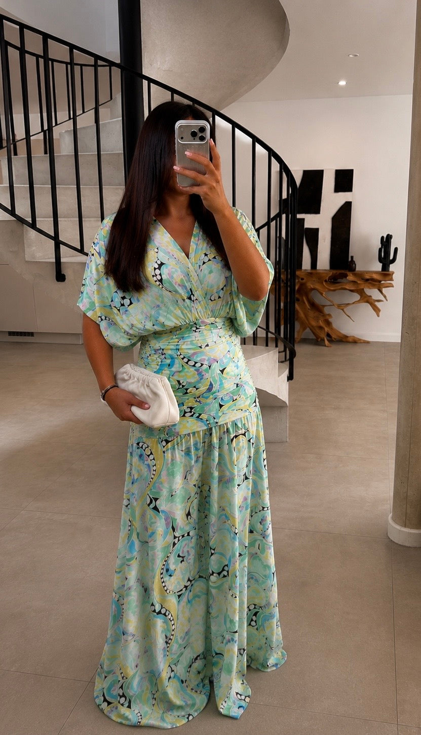 Robe en résille verte