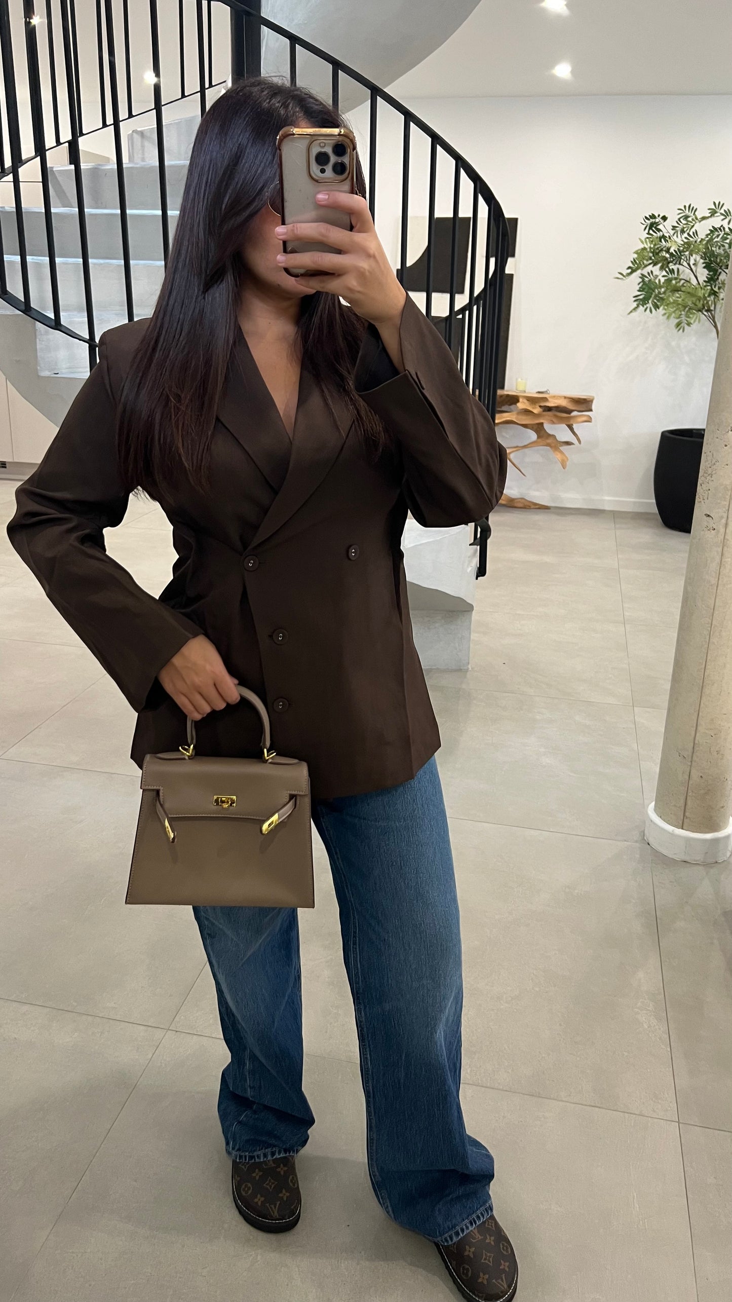 Blazer cintré choco