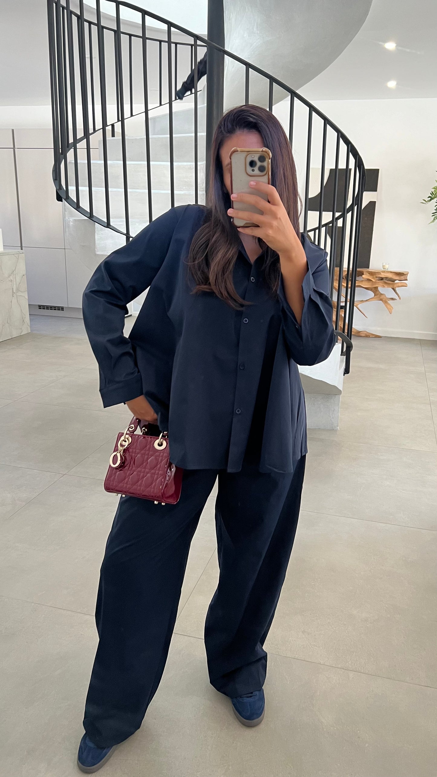 Ensemble en coton bleu marine