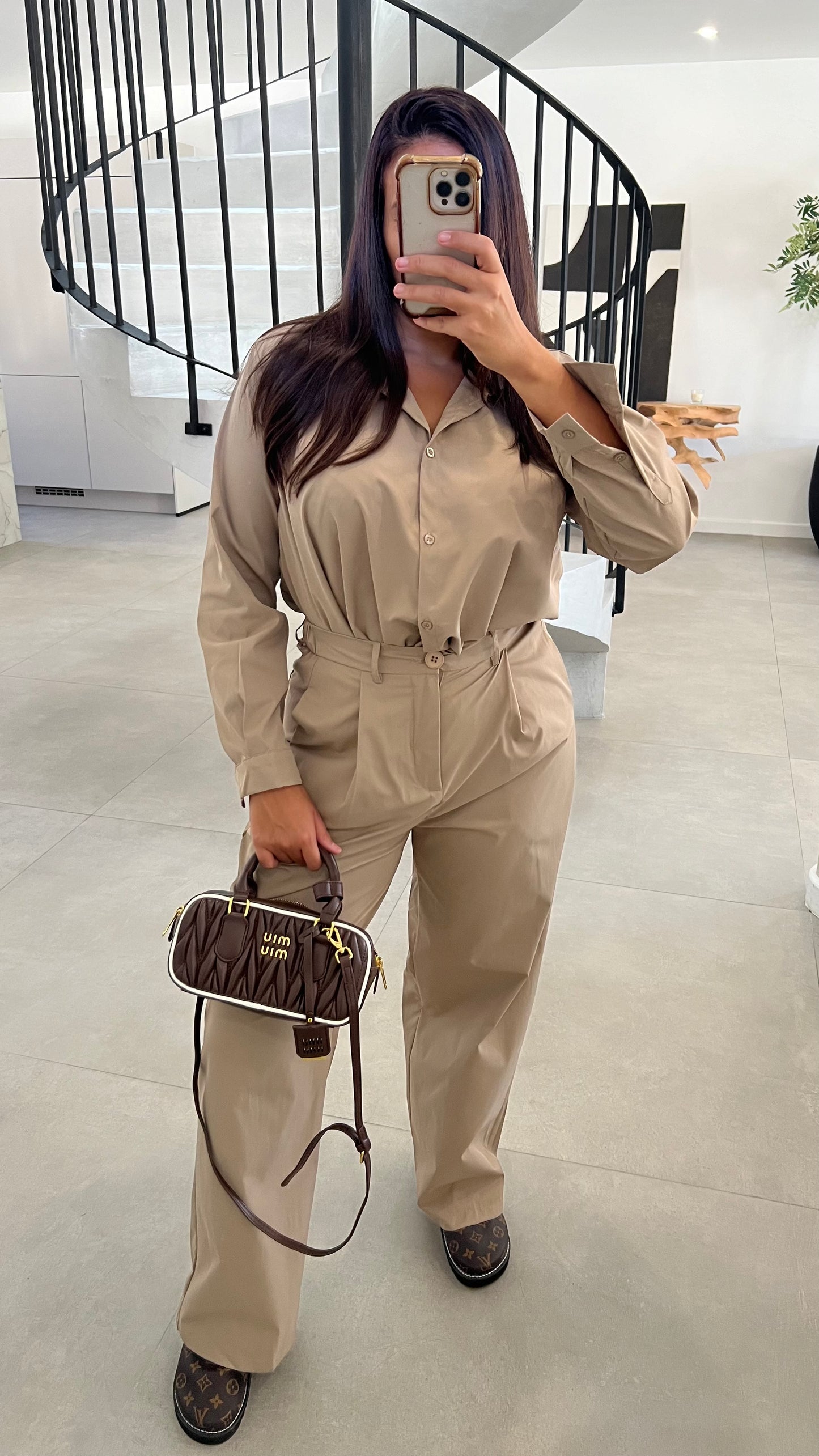 Ensemble en coton beige