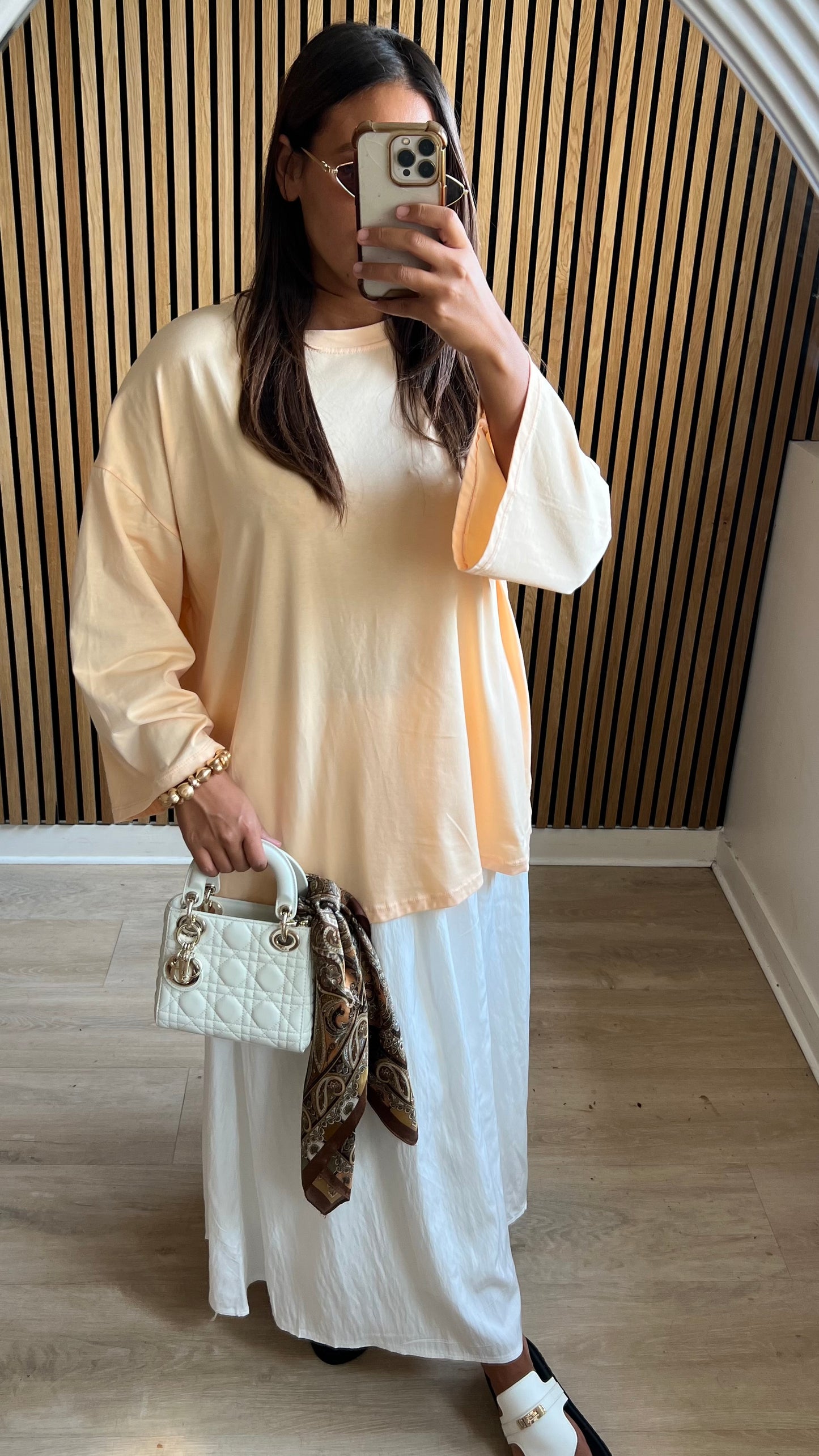 Tee shirt oversize orange pastel