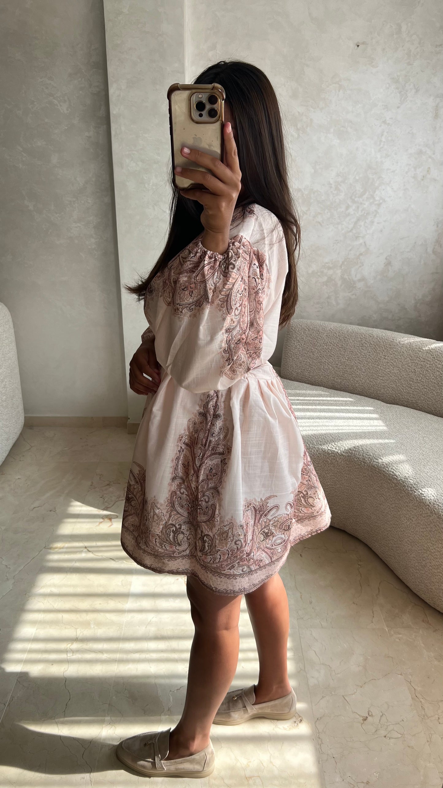 Robe courte à motifs