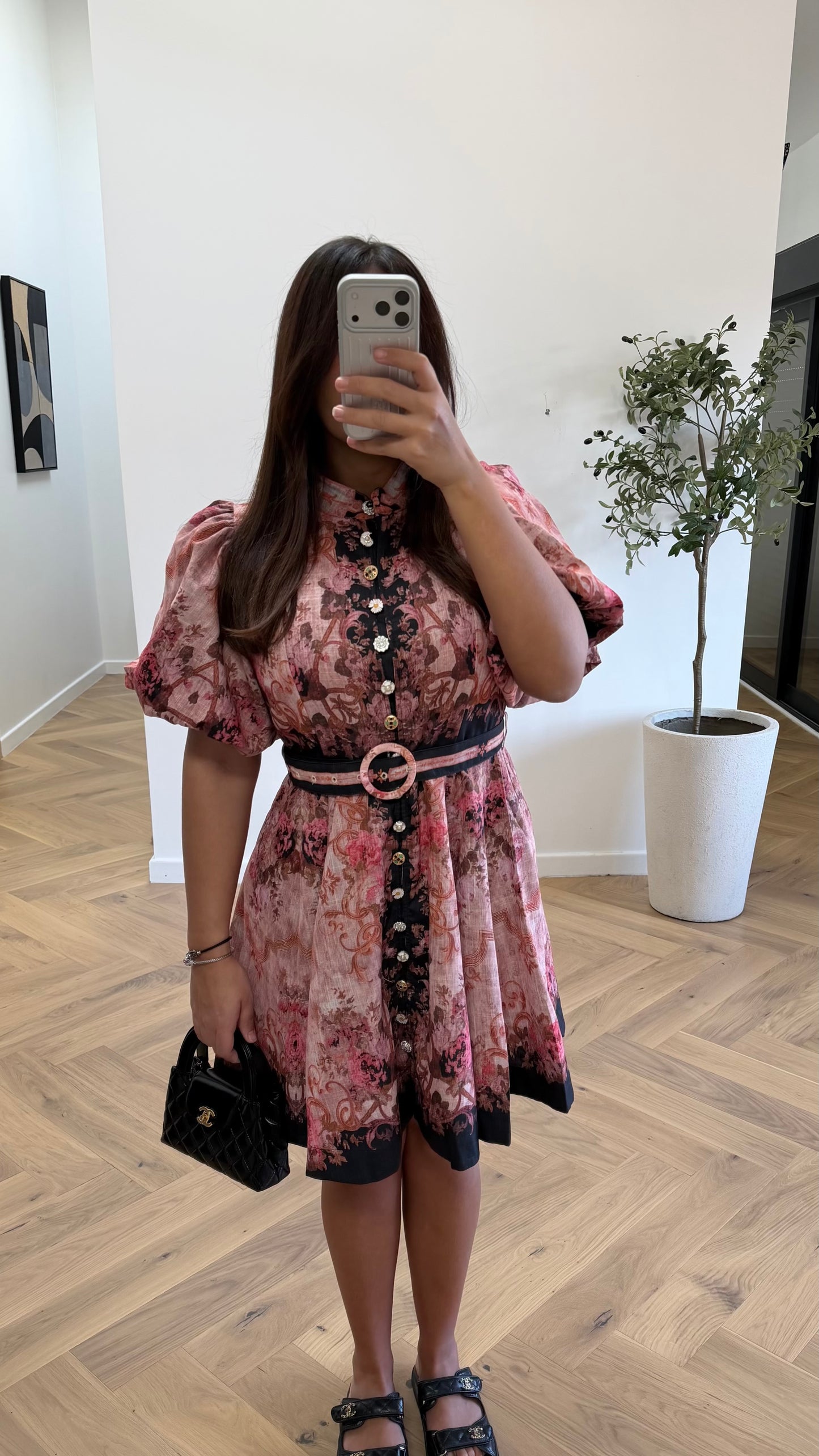 Robe courte fleuries