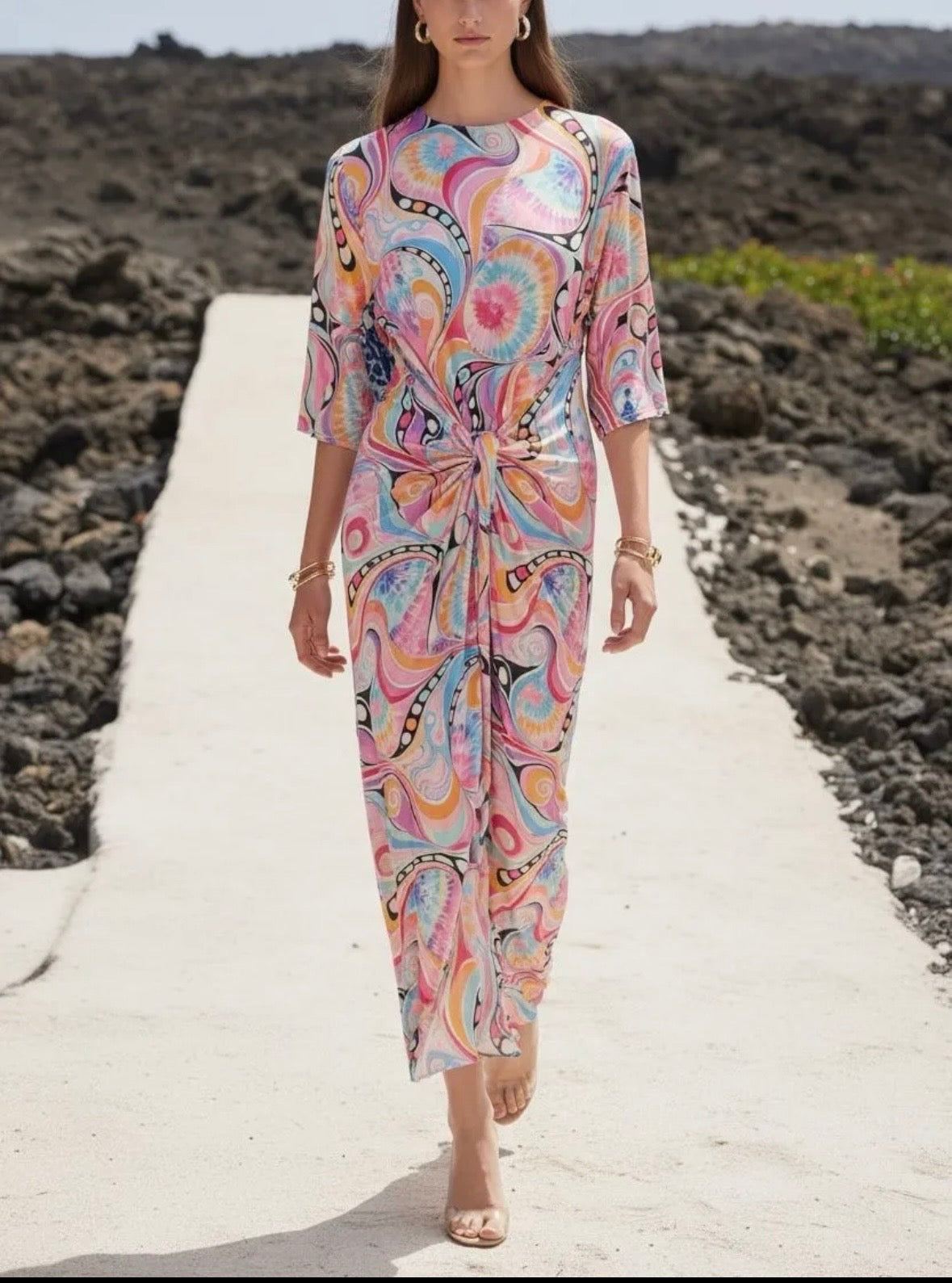 Robe / maillot de bain rose
