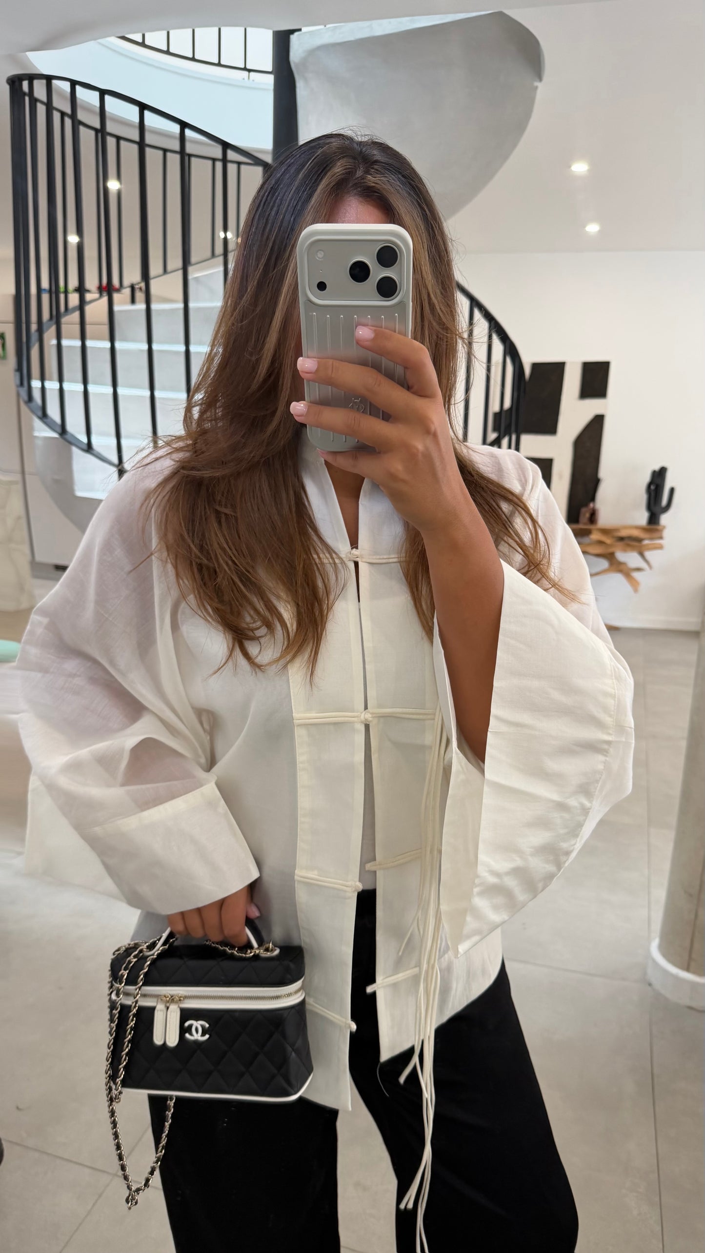 Blouse fluide écru