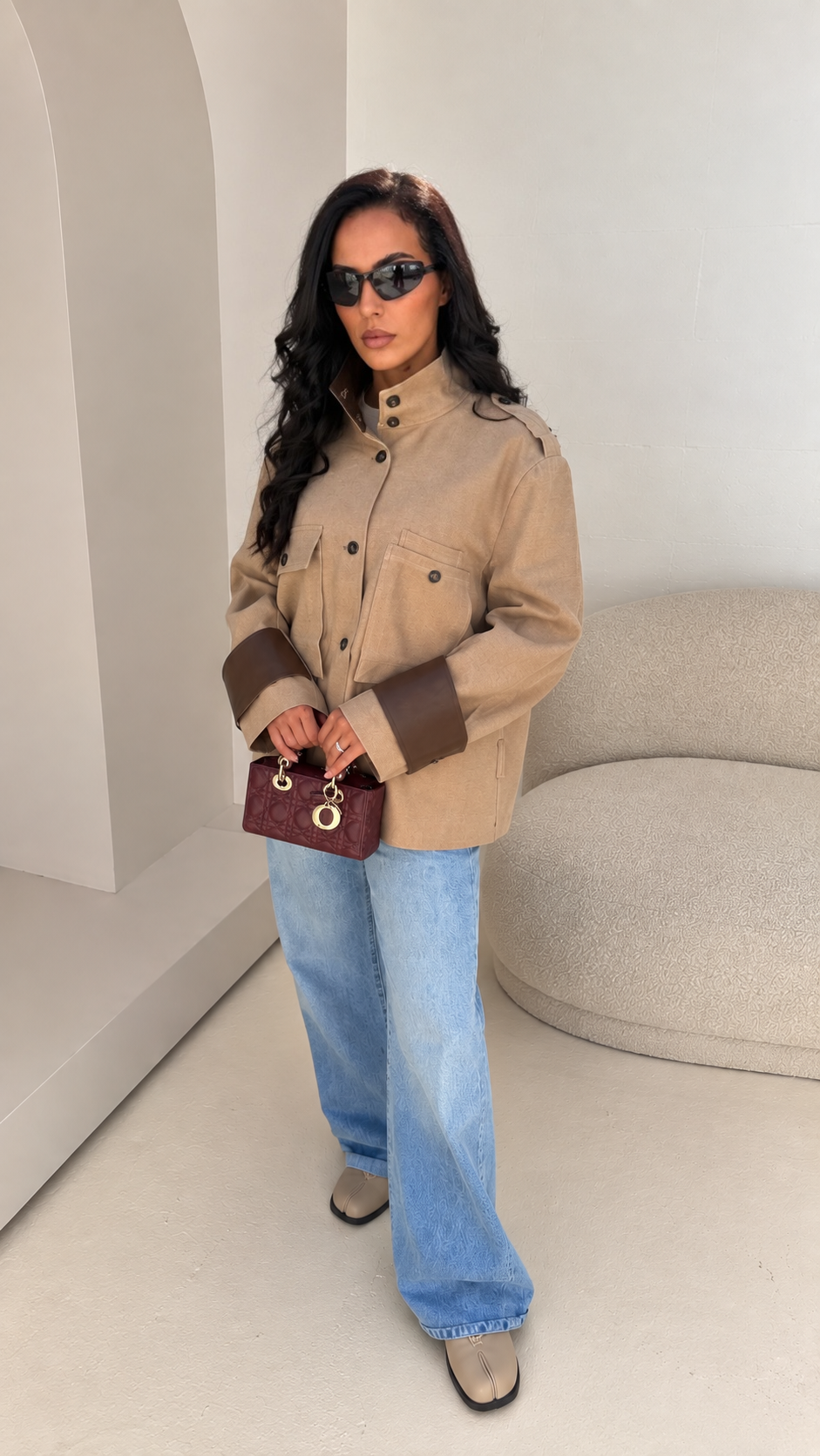 Veste camel bi color