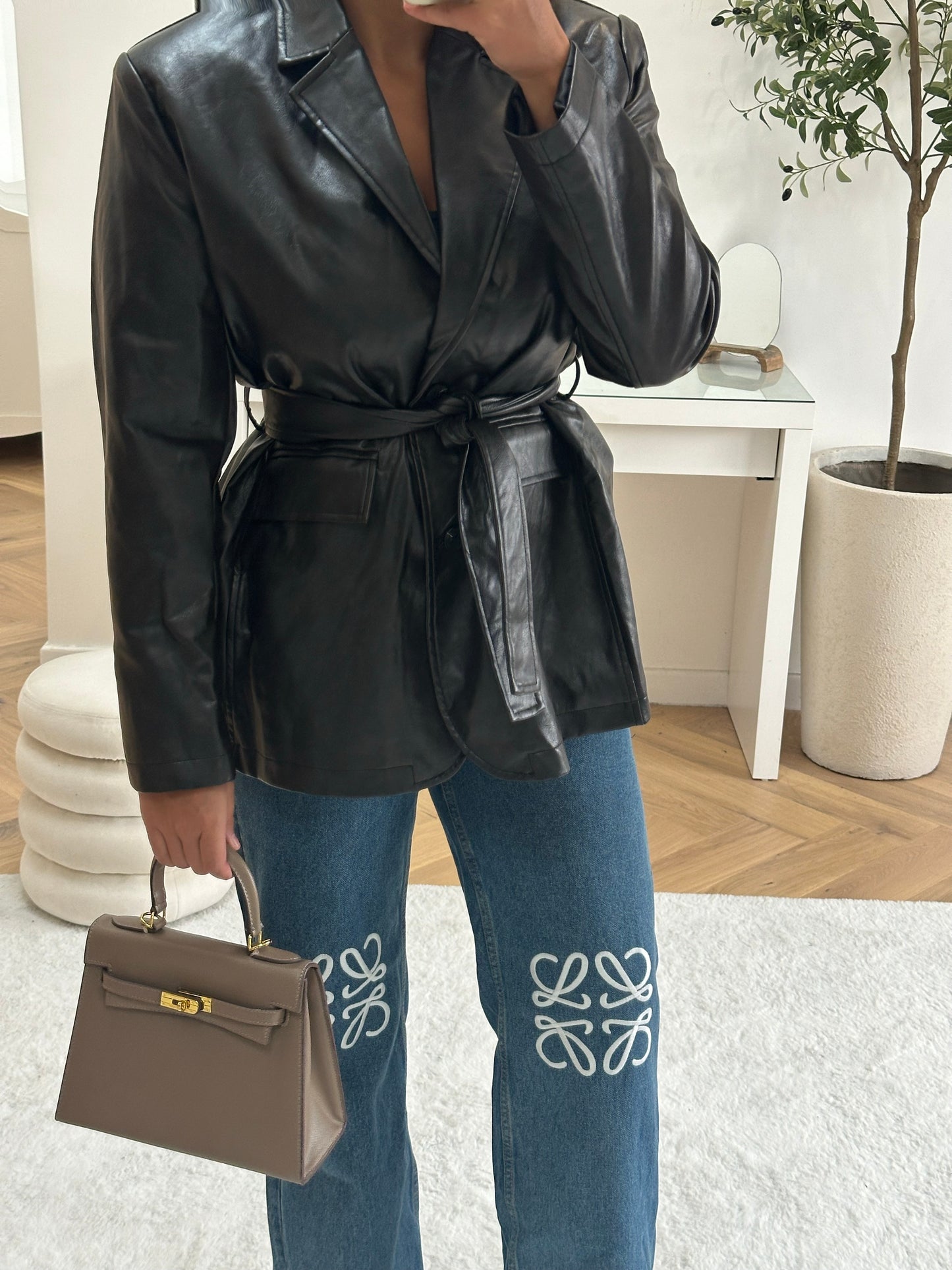 Blazer simili cuir