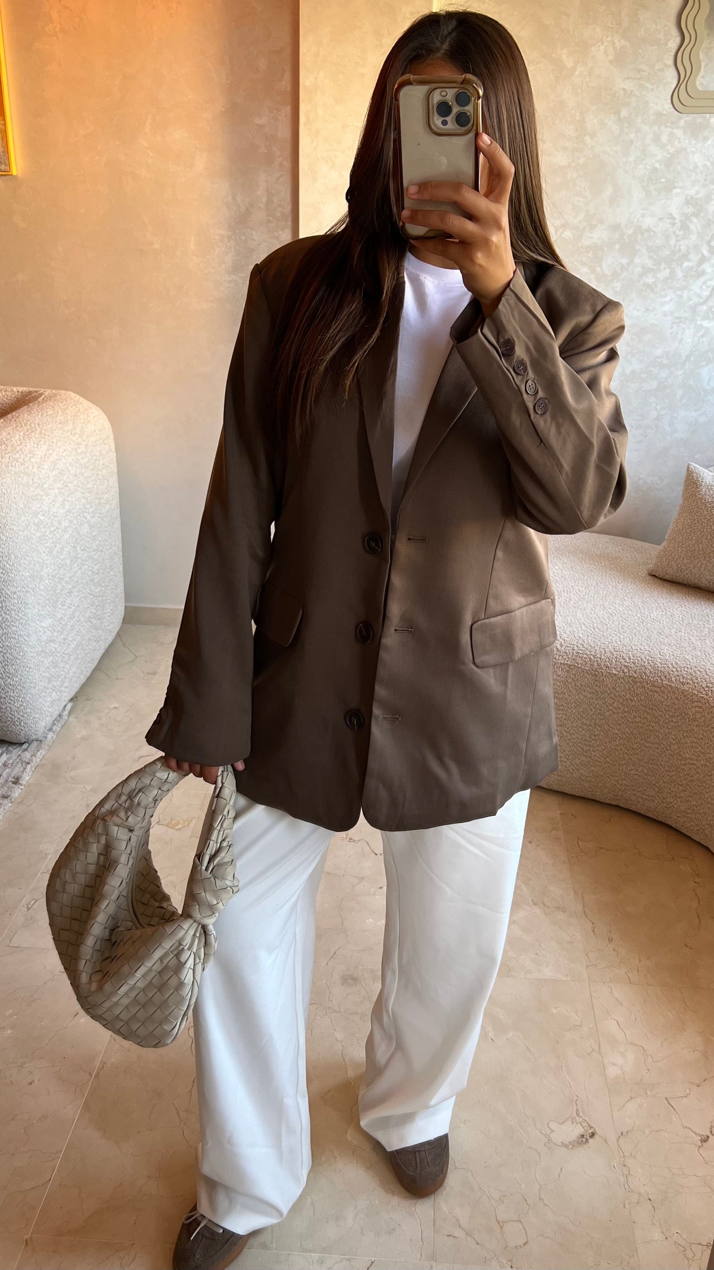 Blazer oversize choco