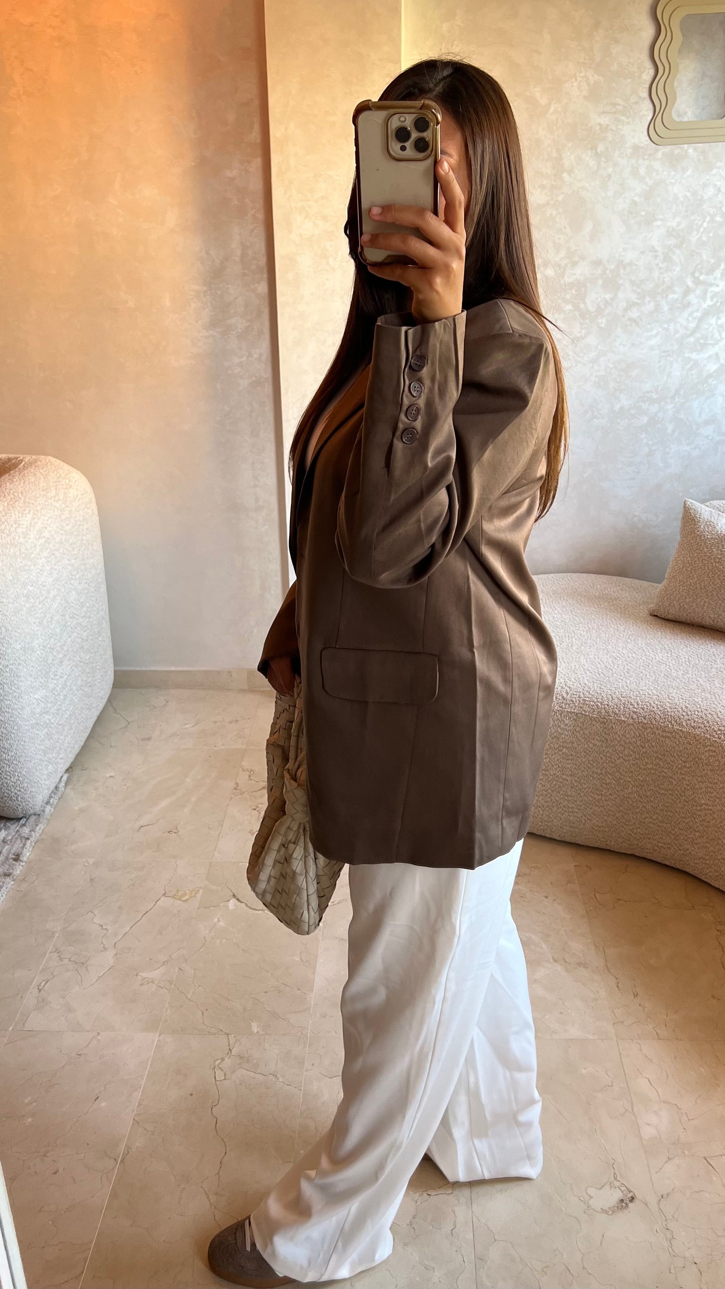 Blazer oversize choco