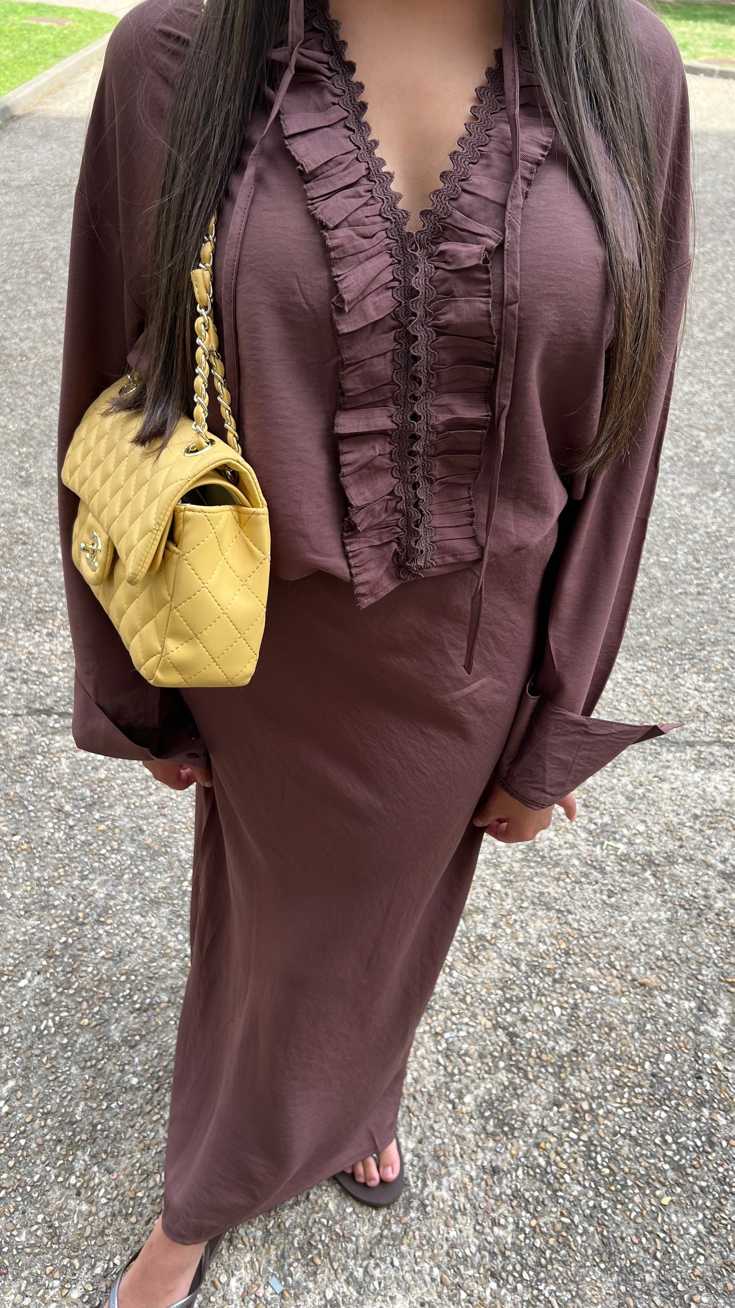 Ensemble jupe marron