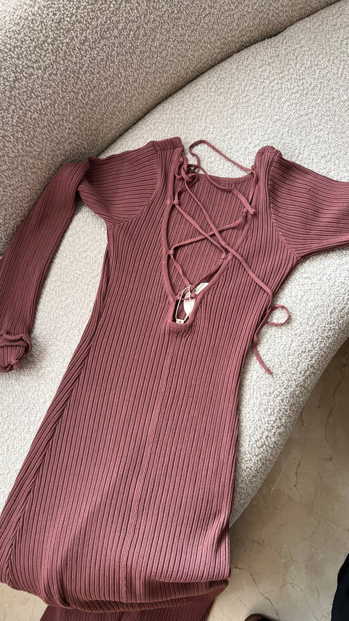 Robe longue à volants