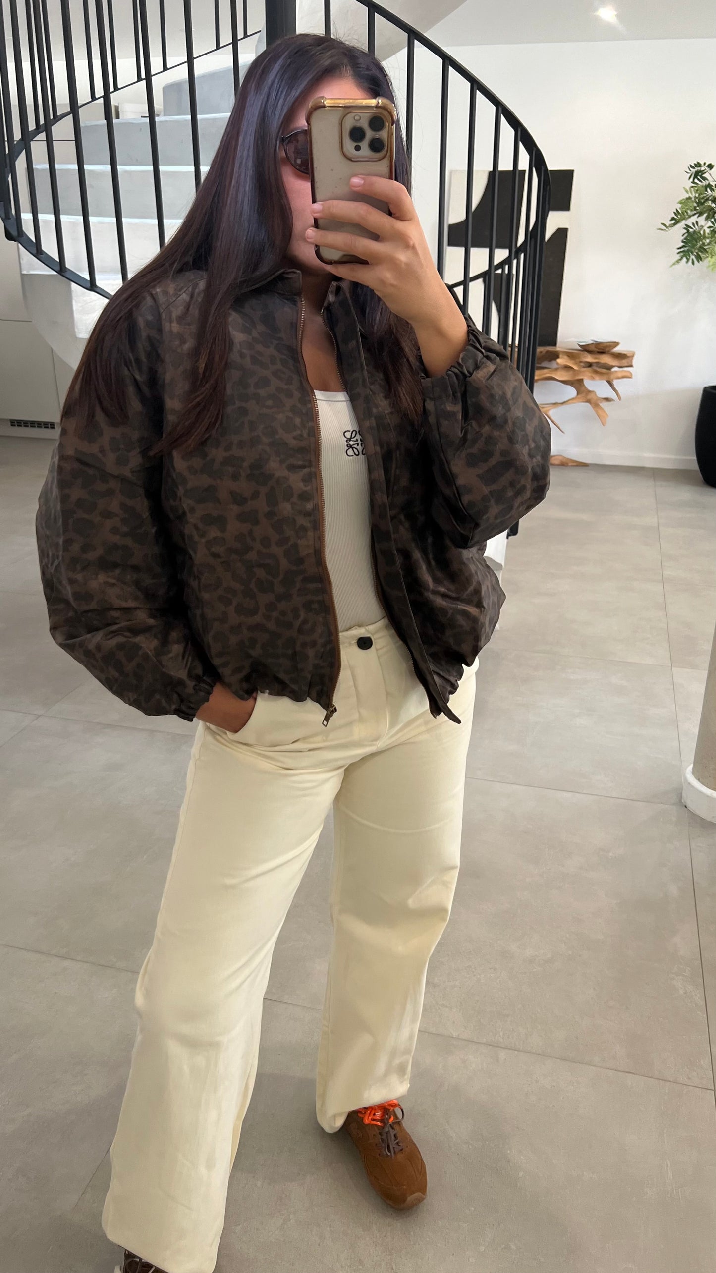Bomber motif léopard