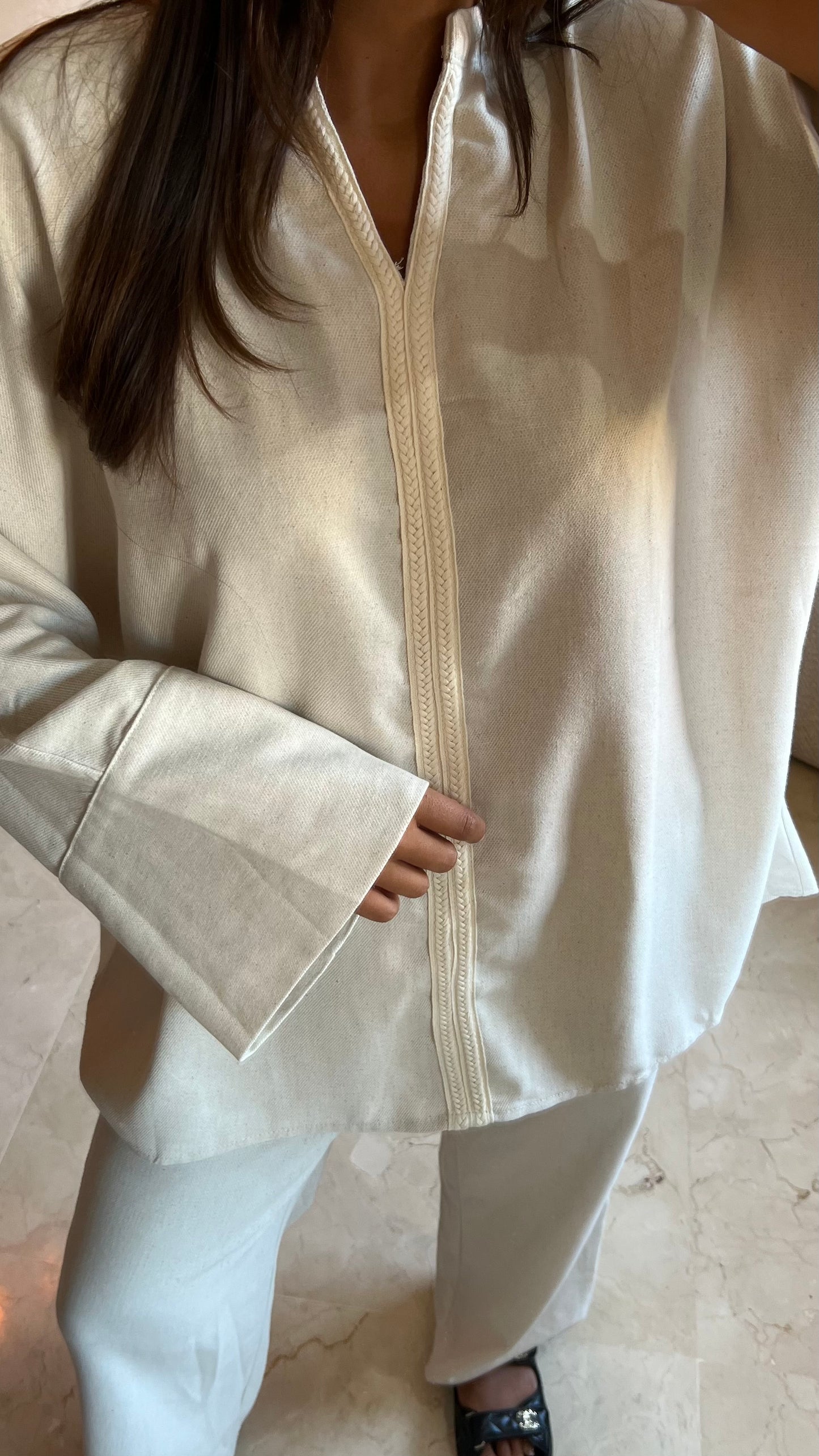 Ensemble souk en lin beige