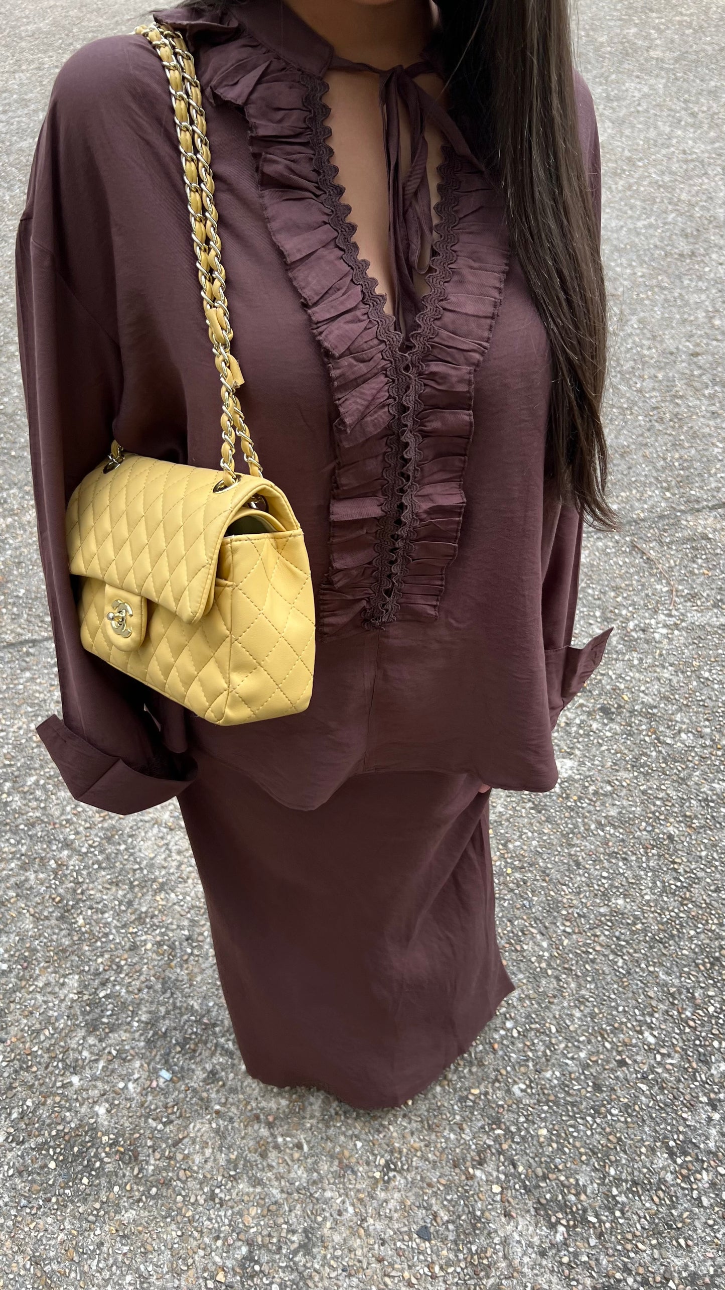Ensemble jupe marron