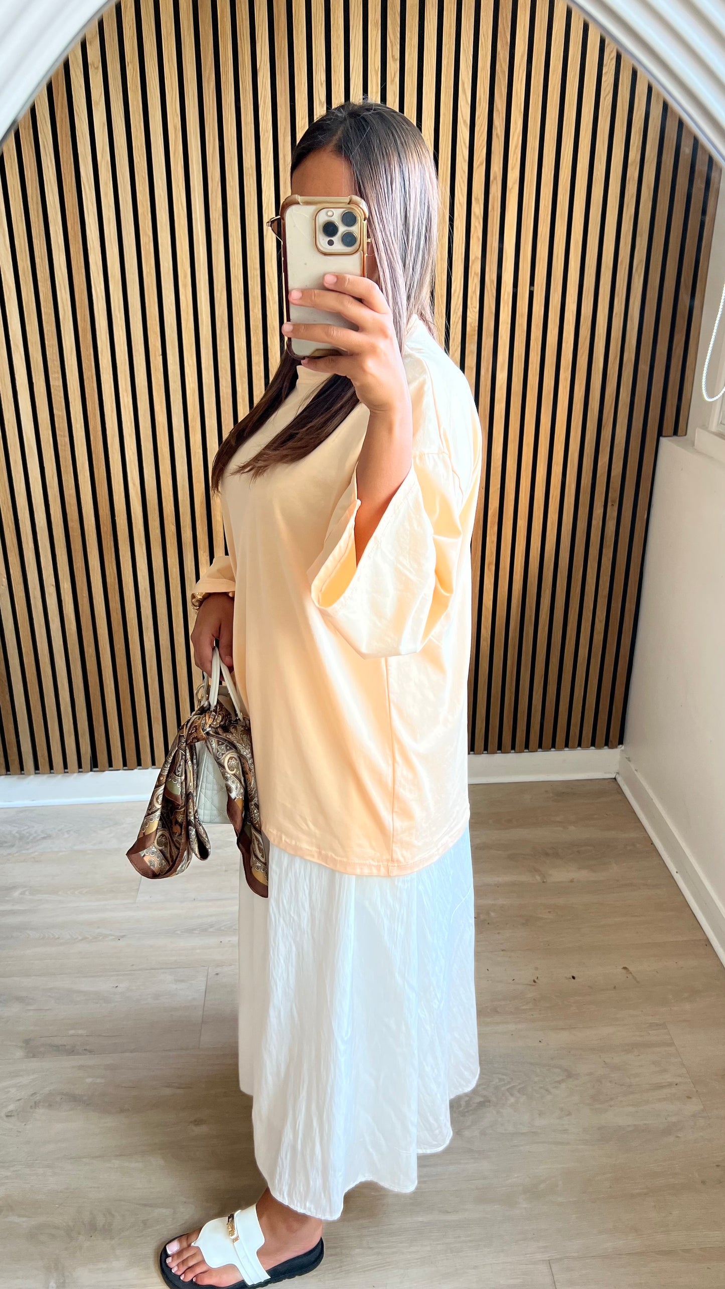 Tee shirt oversize orange pastel