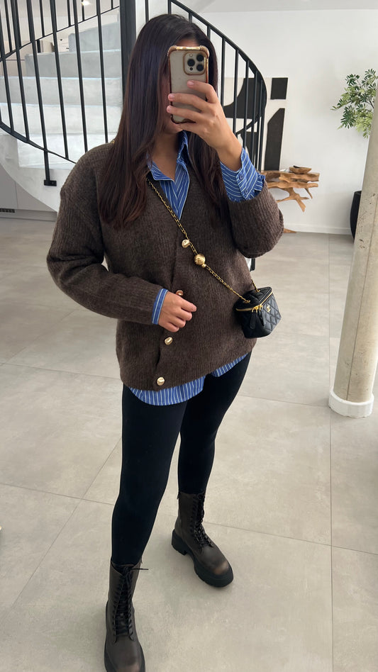 Gilet doux choco