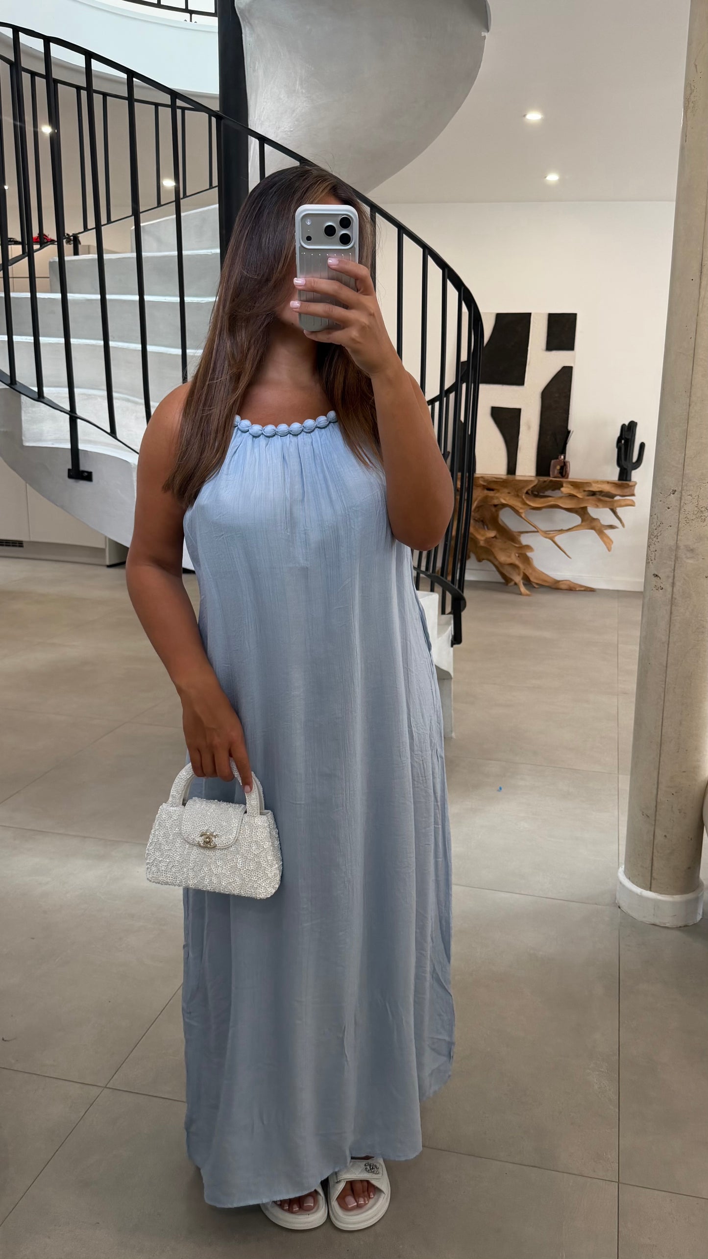 Robe fluide bleu