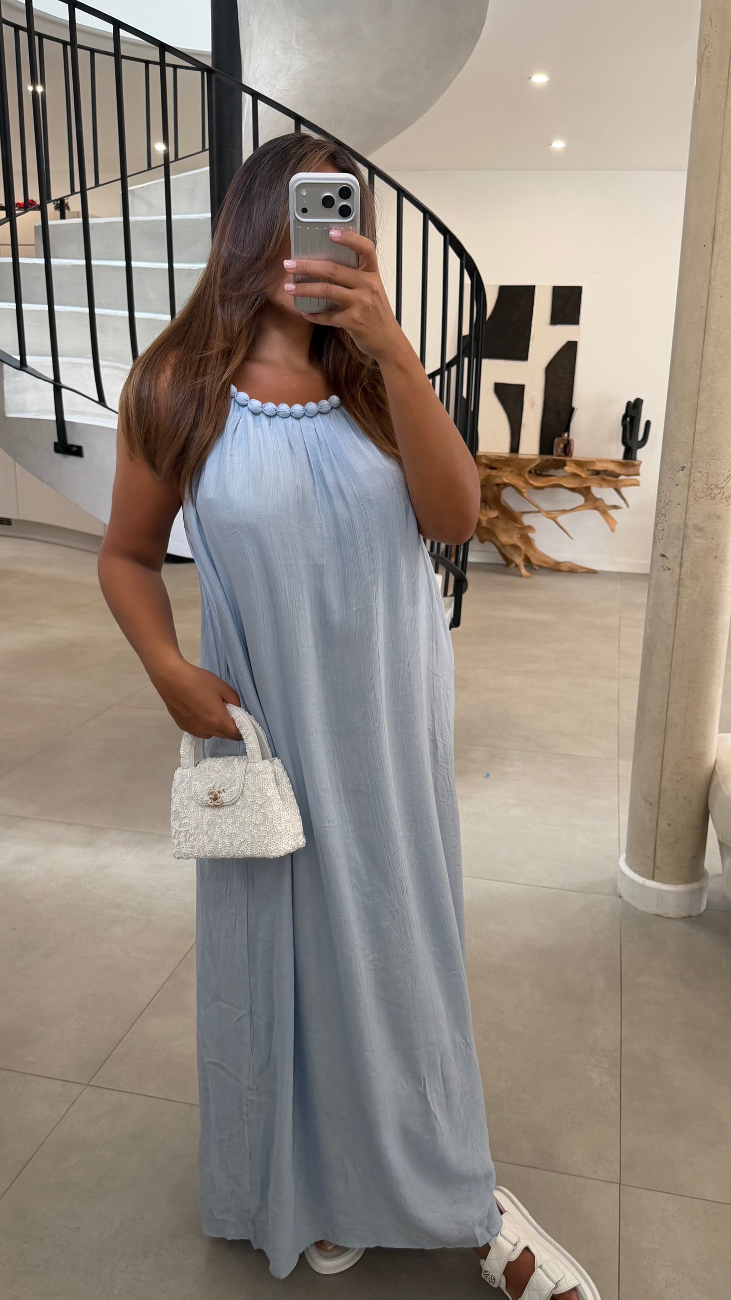 Robe fluide bleu