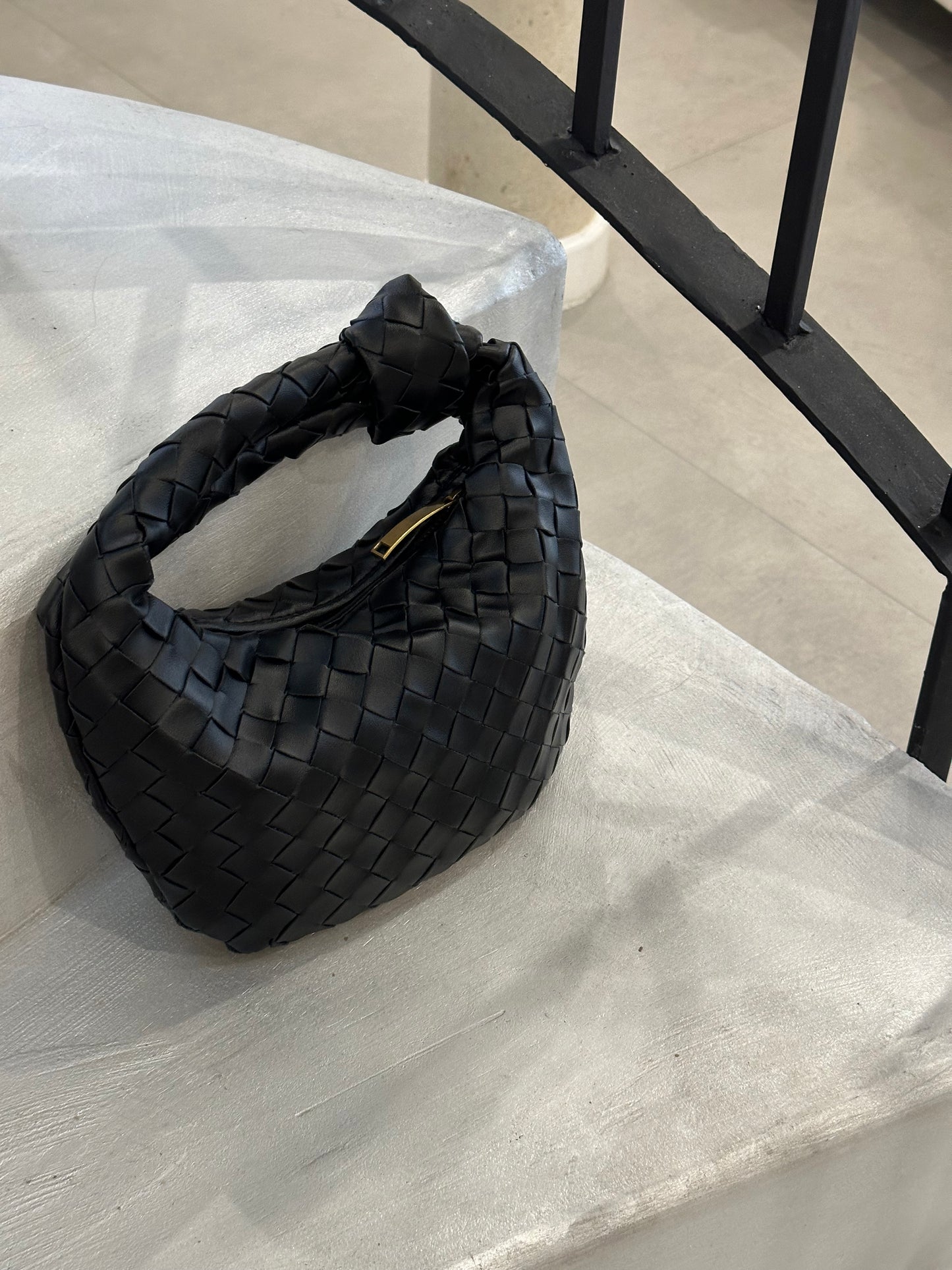 Sac tissé mini noir