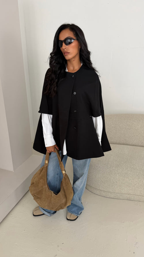 Blazer cape noir