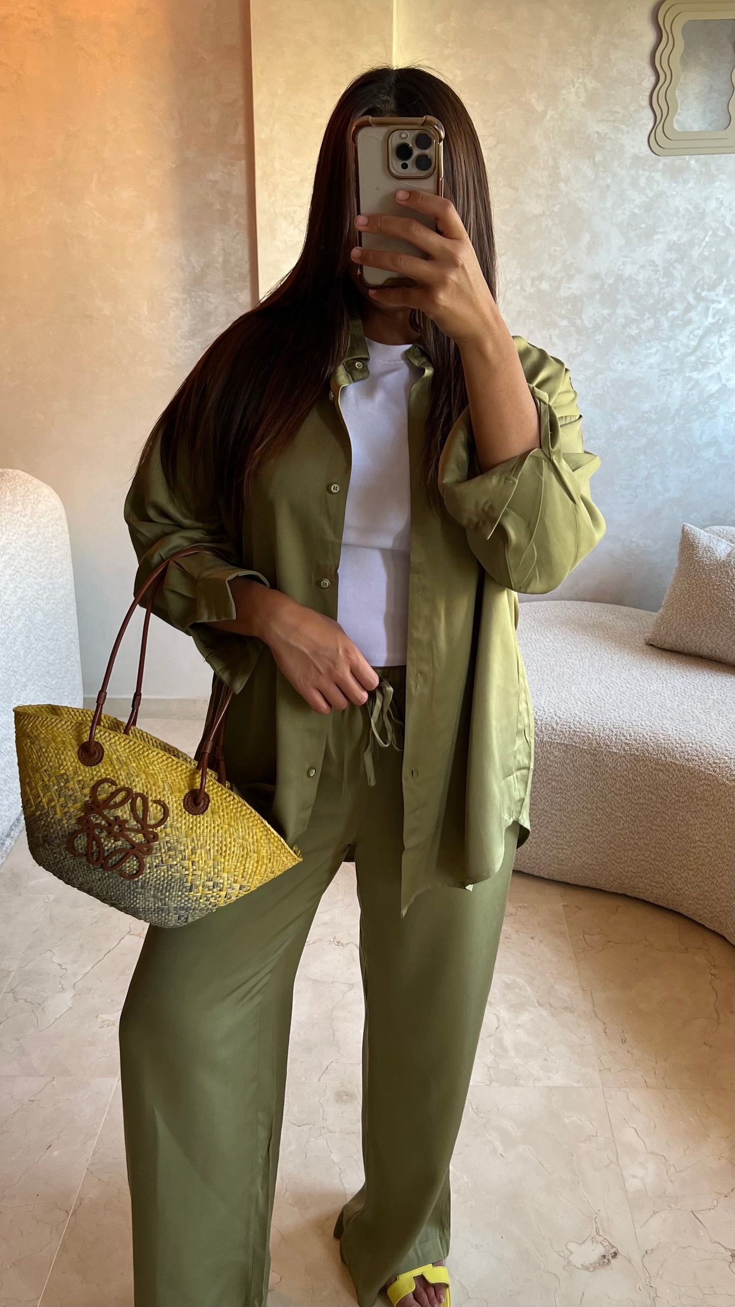 Ensemble vert en lyocell