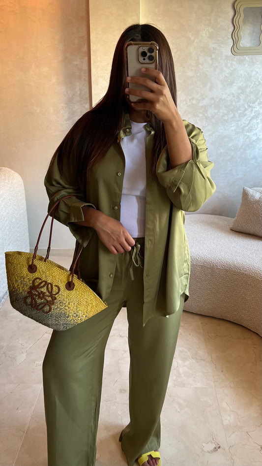 Ensemble vert en lyocell