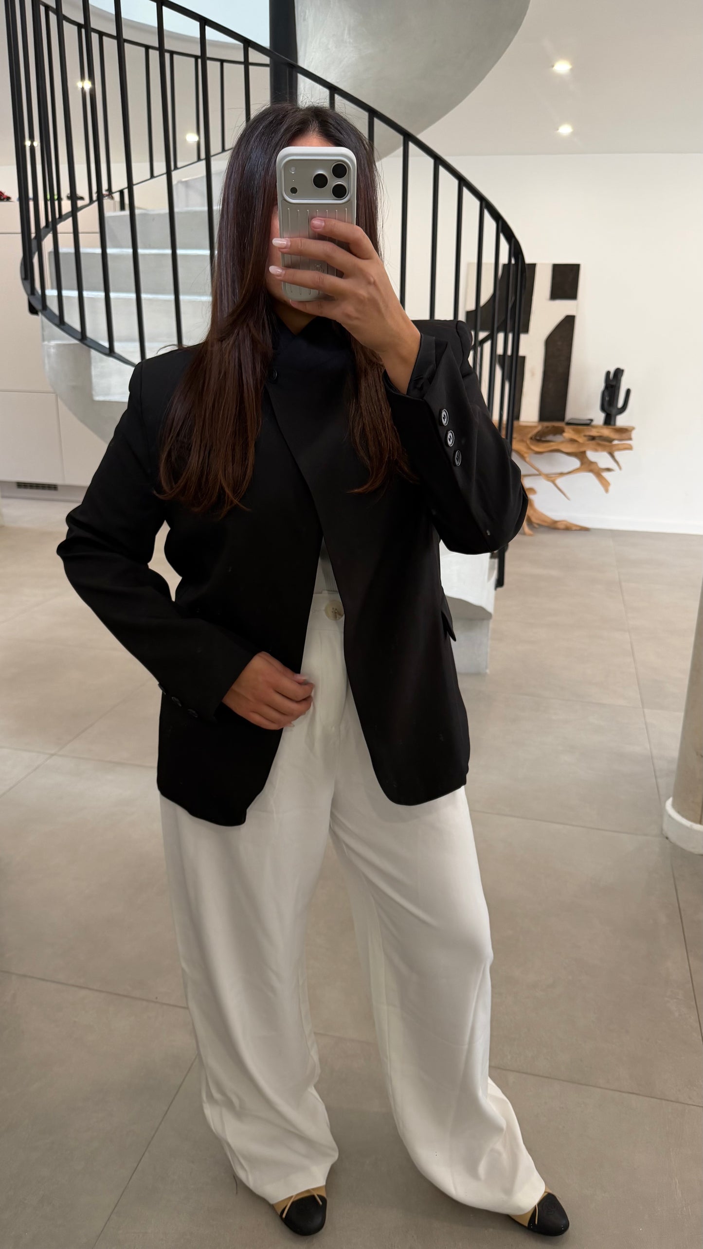 Blazer col montant noir