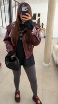 Veste Inspi tressé bordeaux