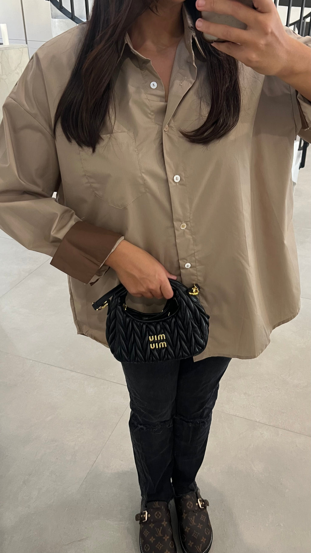 Chemise taupe