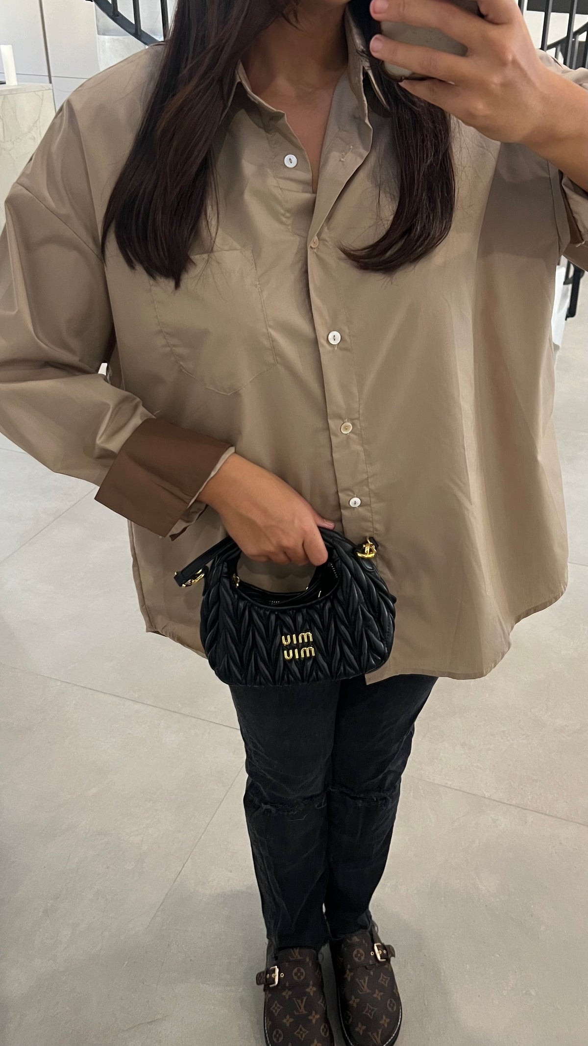 Chemise taupe