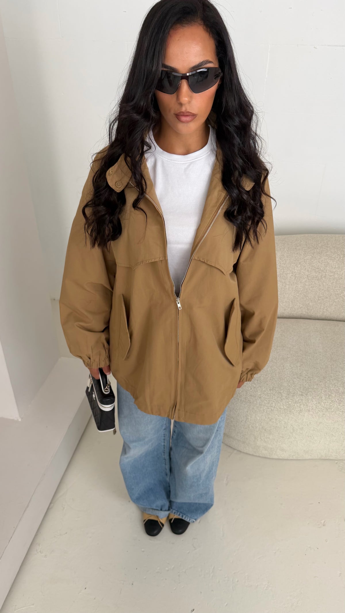 Parka oversize camel