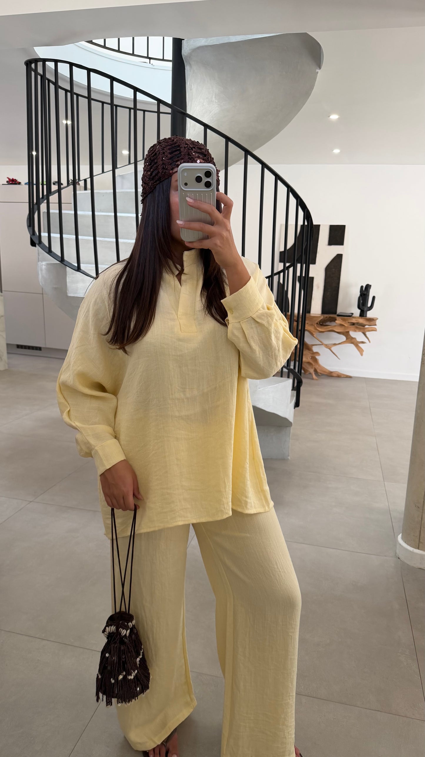Ensemble jaune en viscose