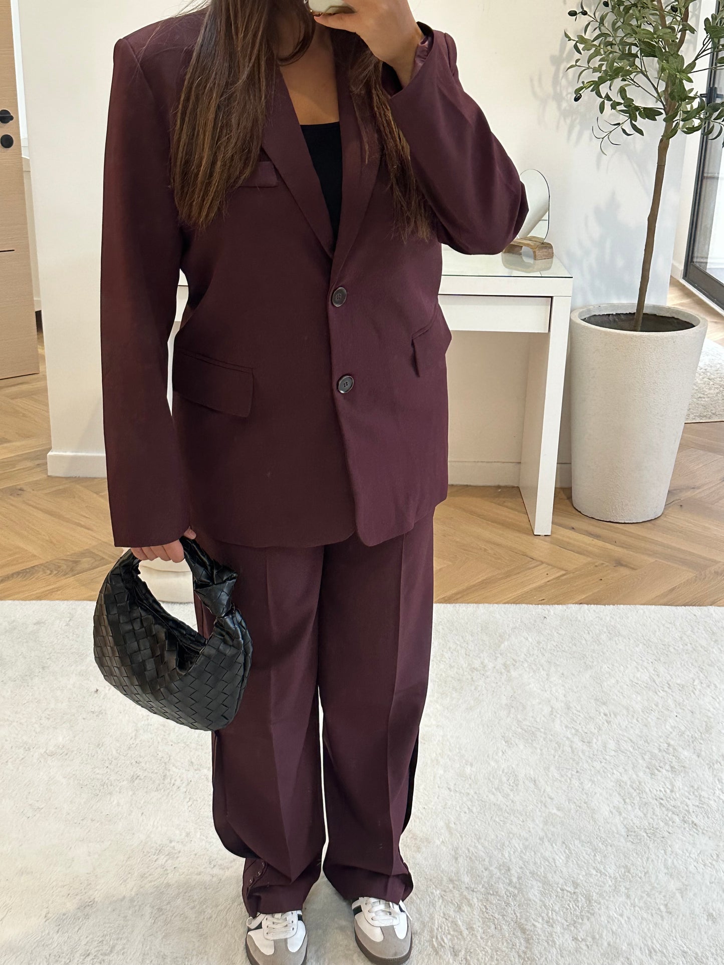 Ensemble tailleur bordeaux