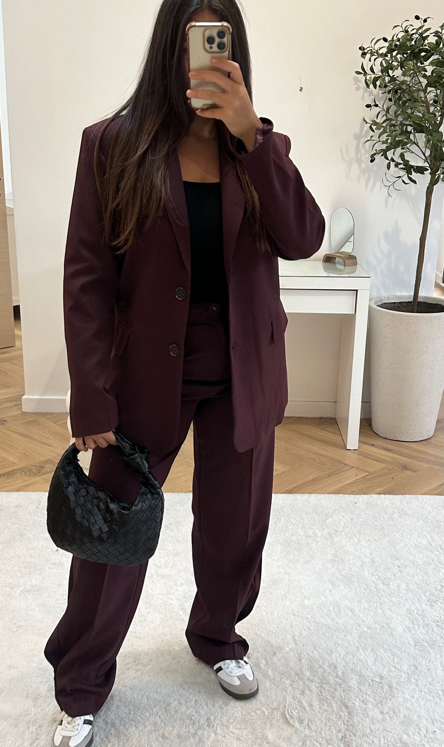 Ensemble tailleur bordeaux