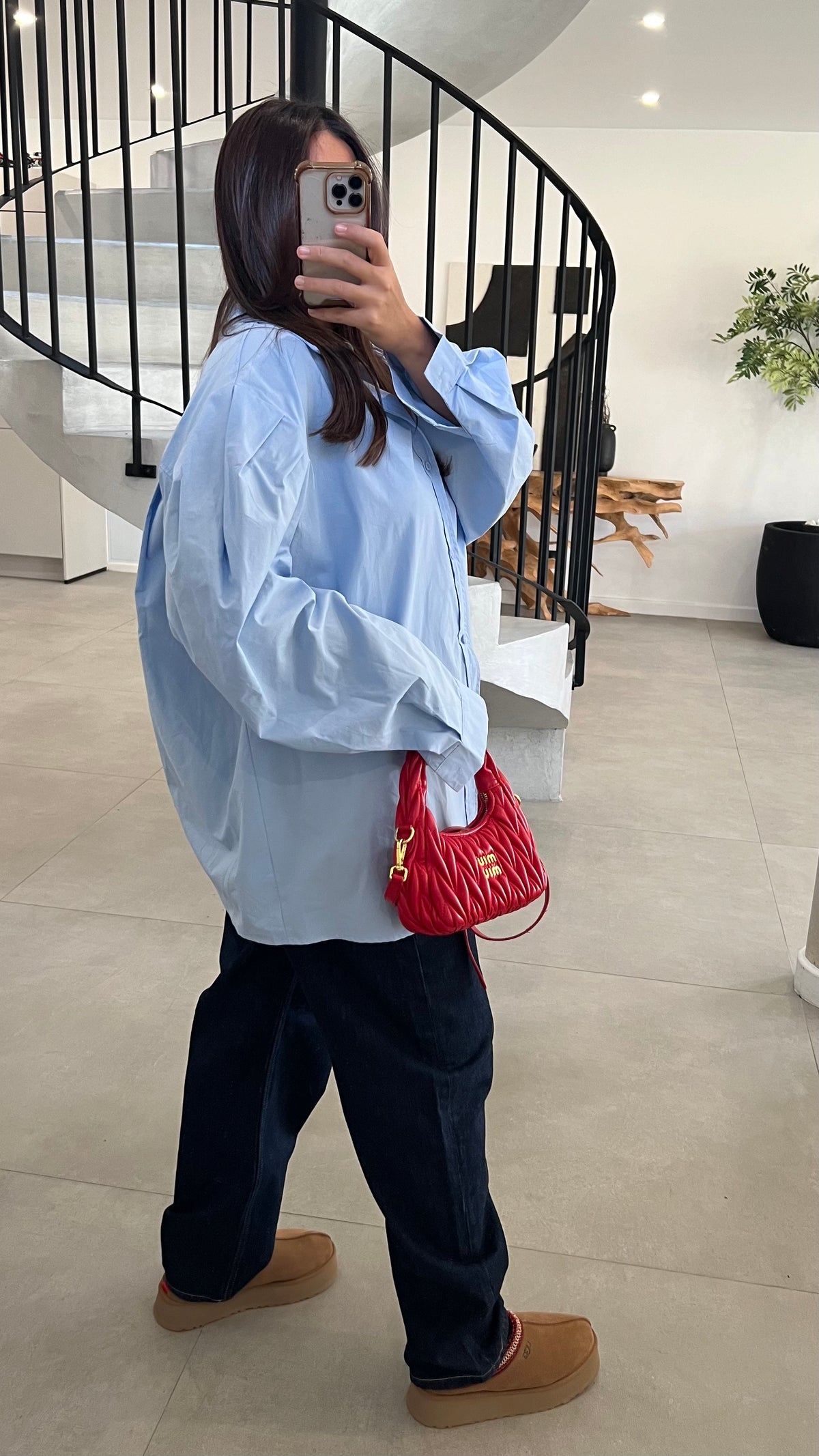 Chemise oversize à manche ballons