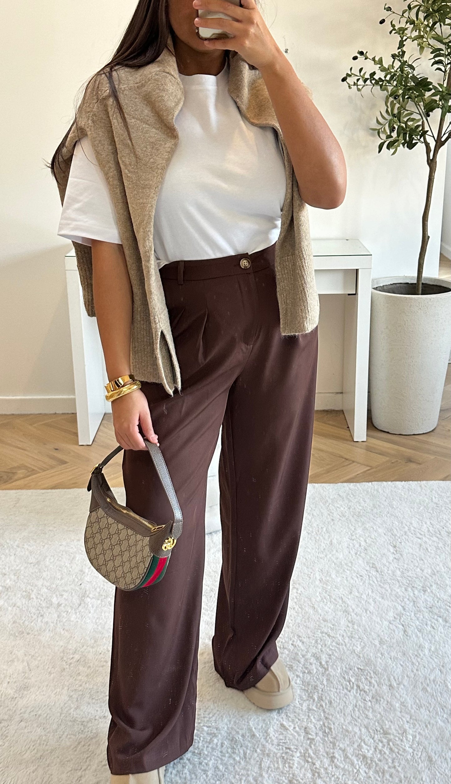 Pantalon marron classique