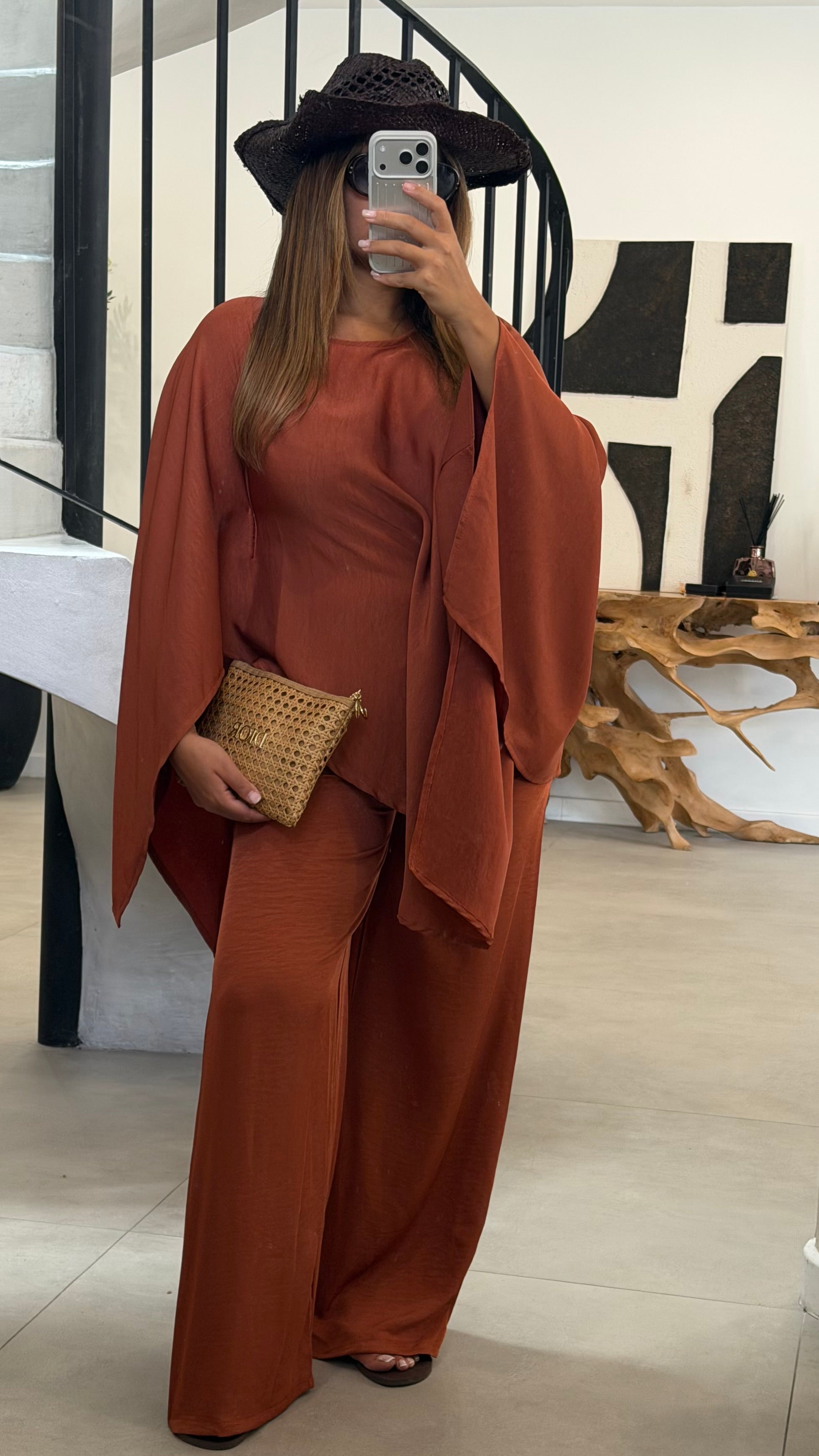 Ensemble rouille a manches cap