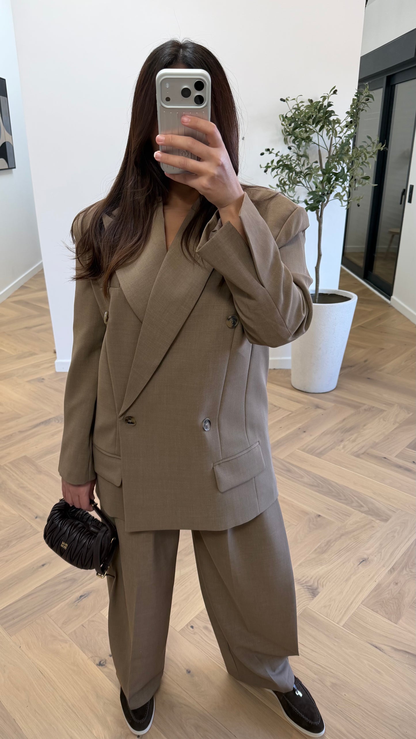 Blazer oversize camel