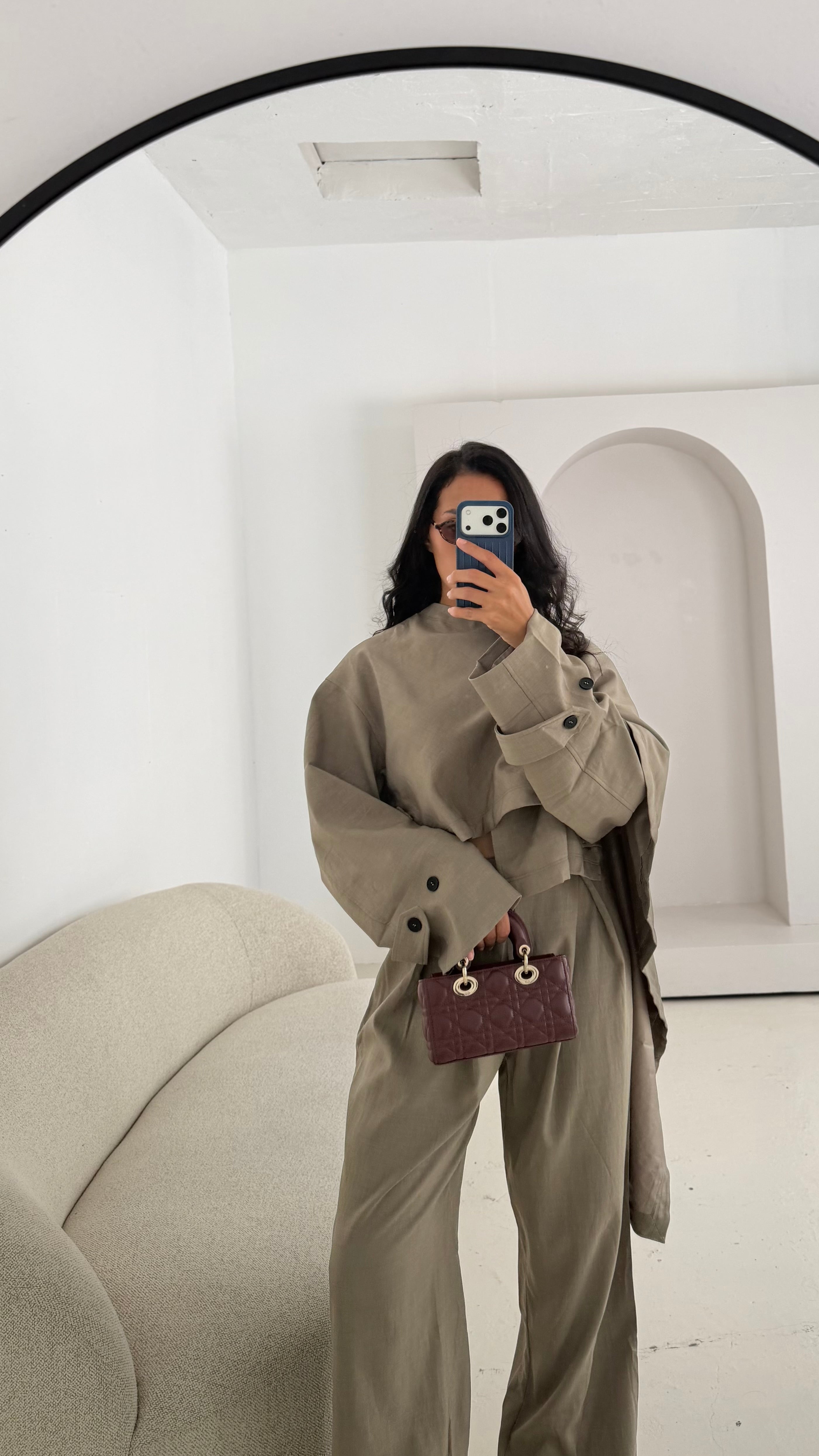 Ensemble cape taupe