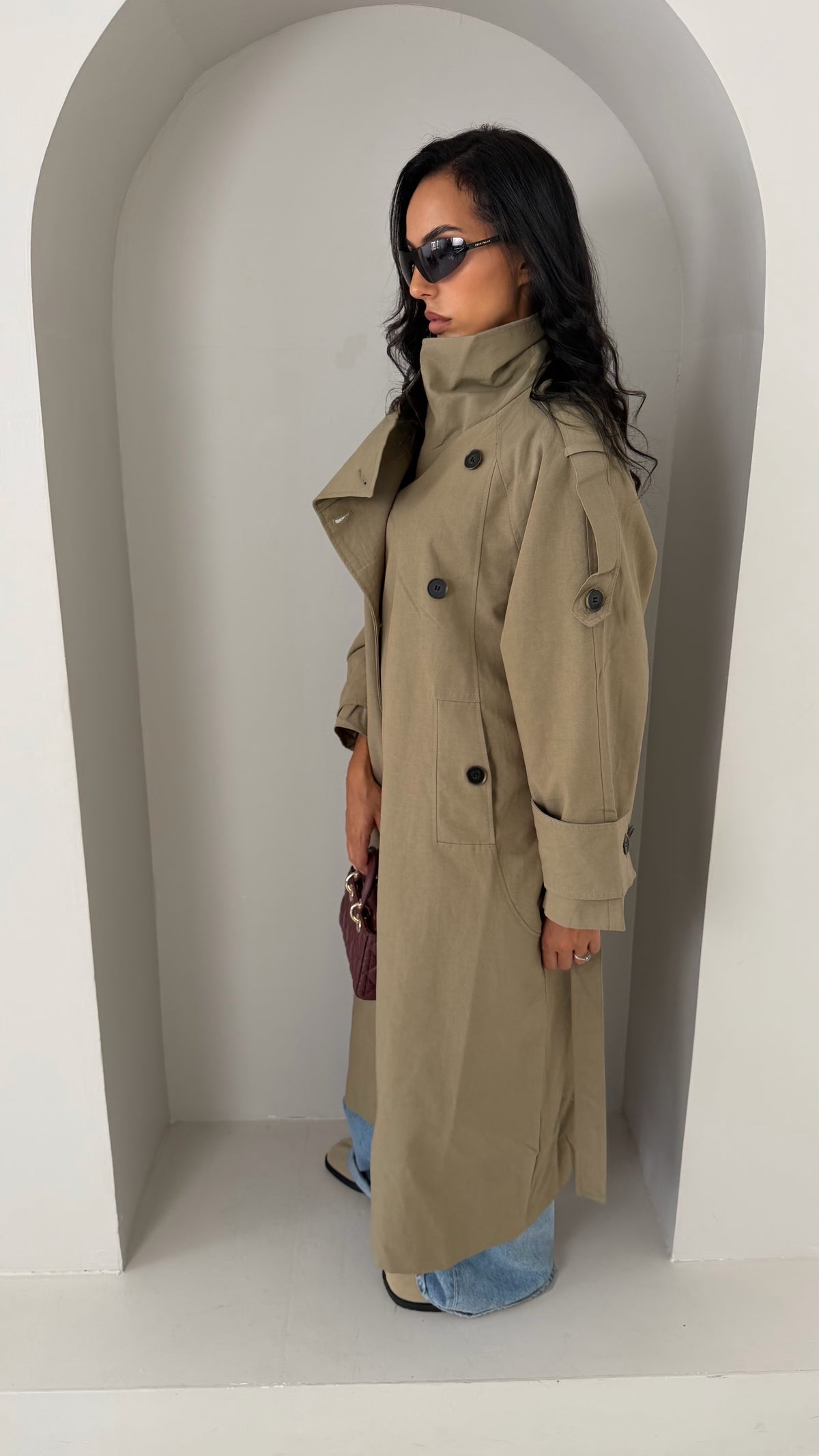 Trench long beige