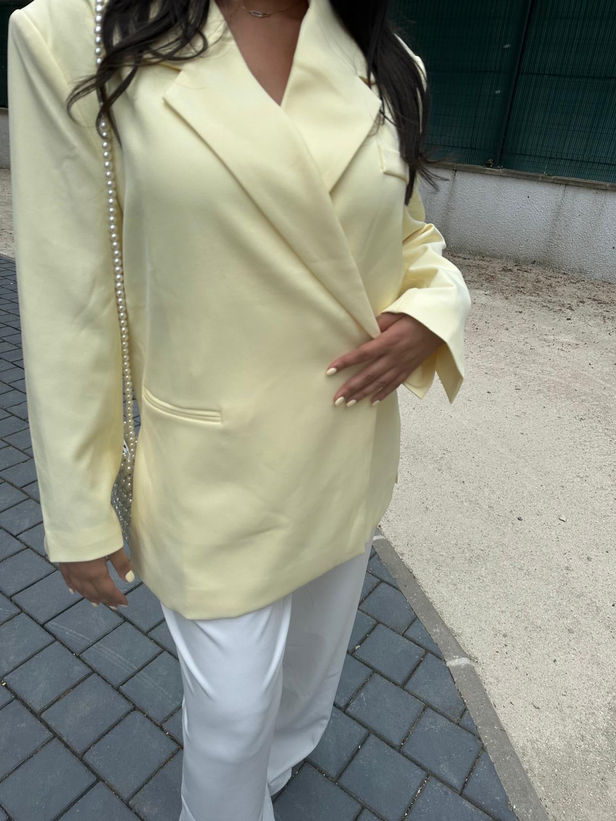 Blazer croisé jaune