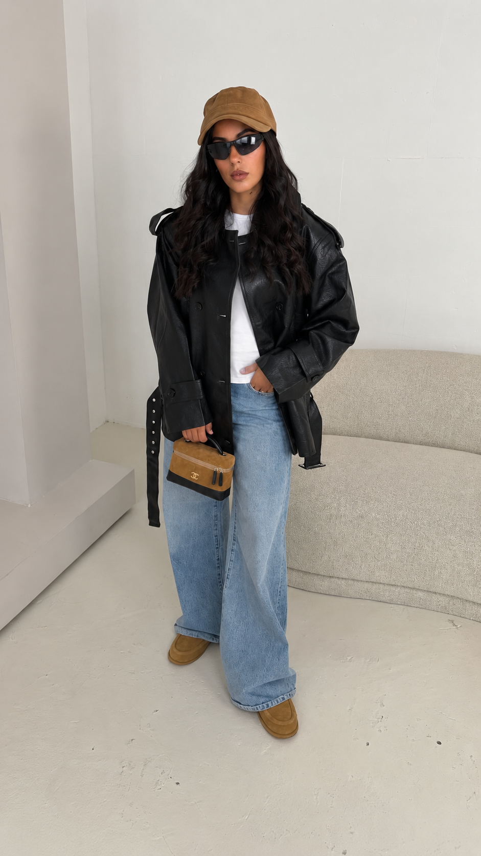 Veste simili noir