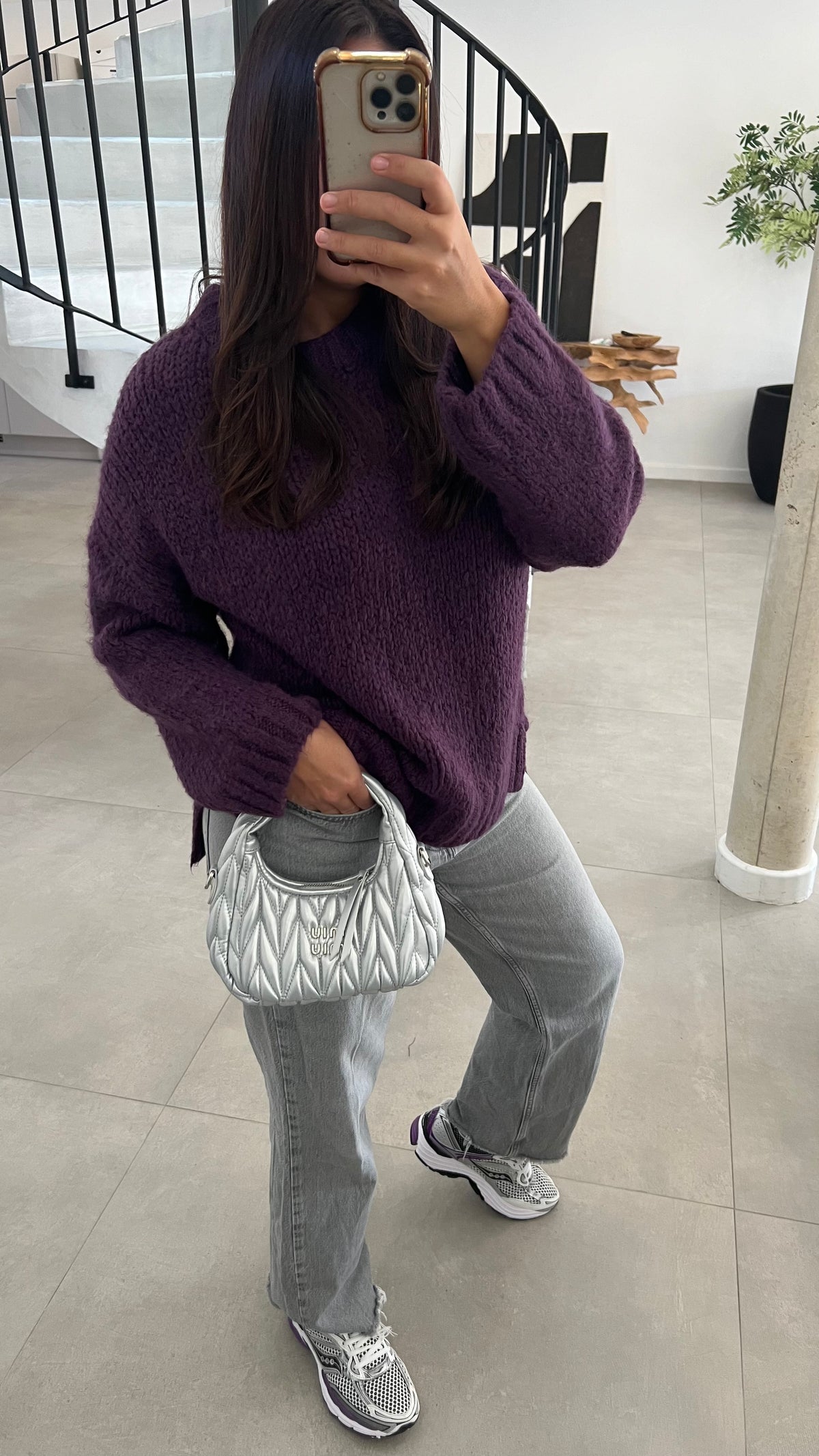 Pull oversize violet