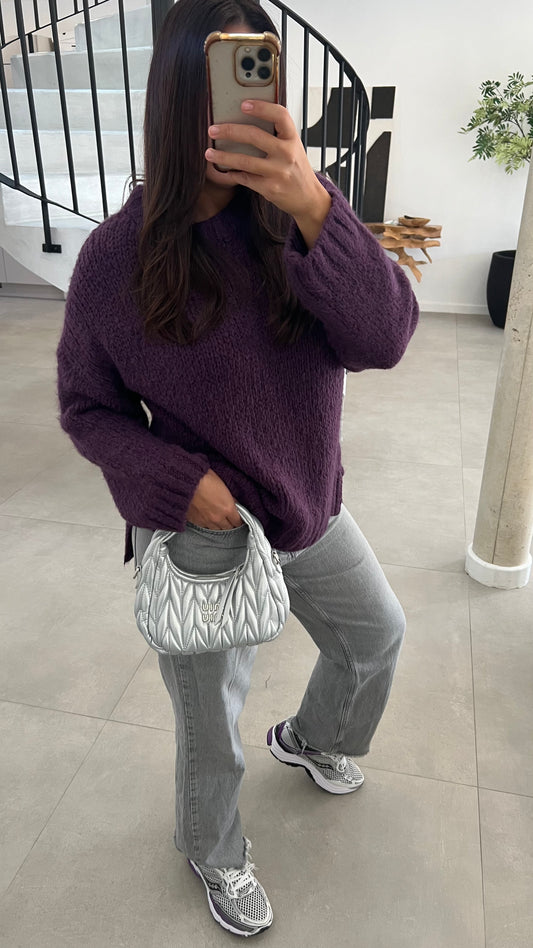 Pull oversize violet