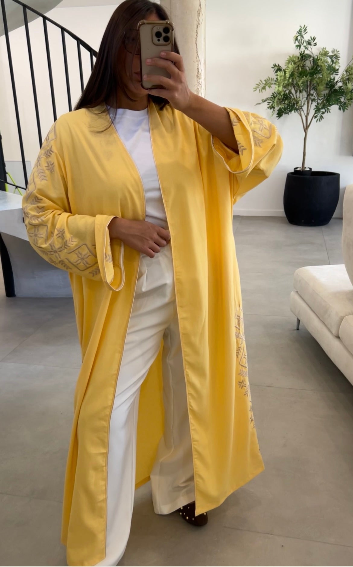 Kimono long jaune