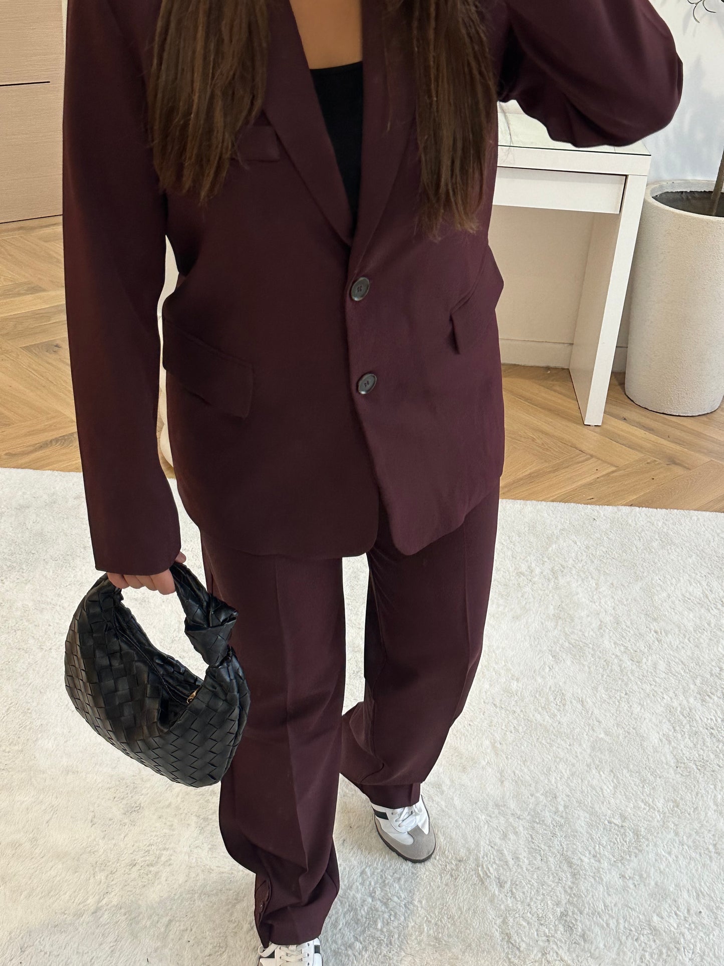 Ensemble tailleur bordeaux