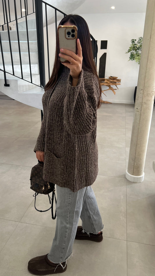 Pull choco à poches